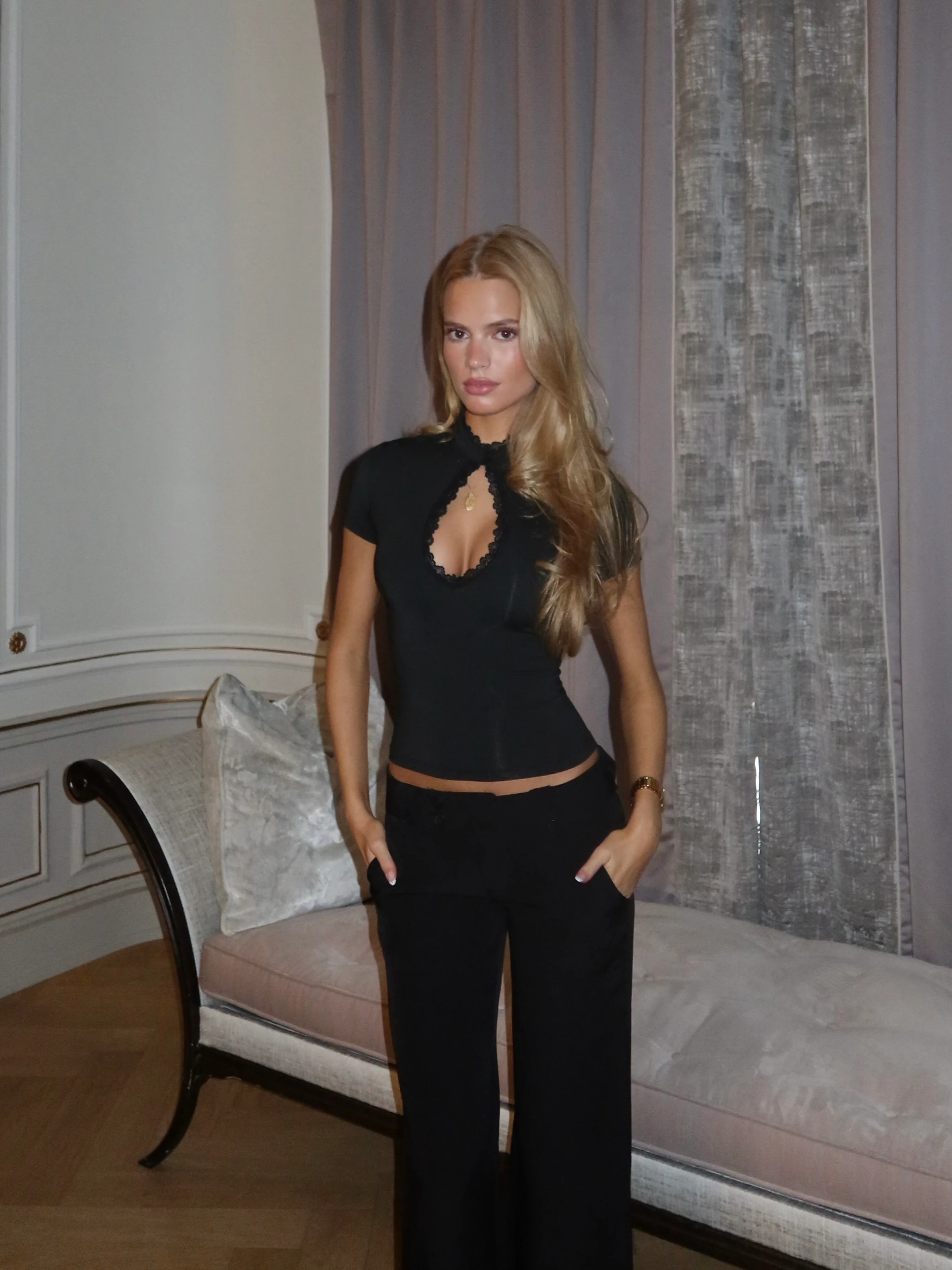 Baia lace top - black - Image 14