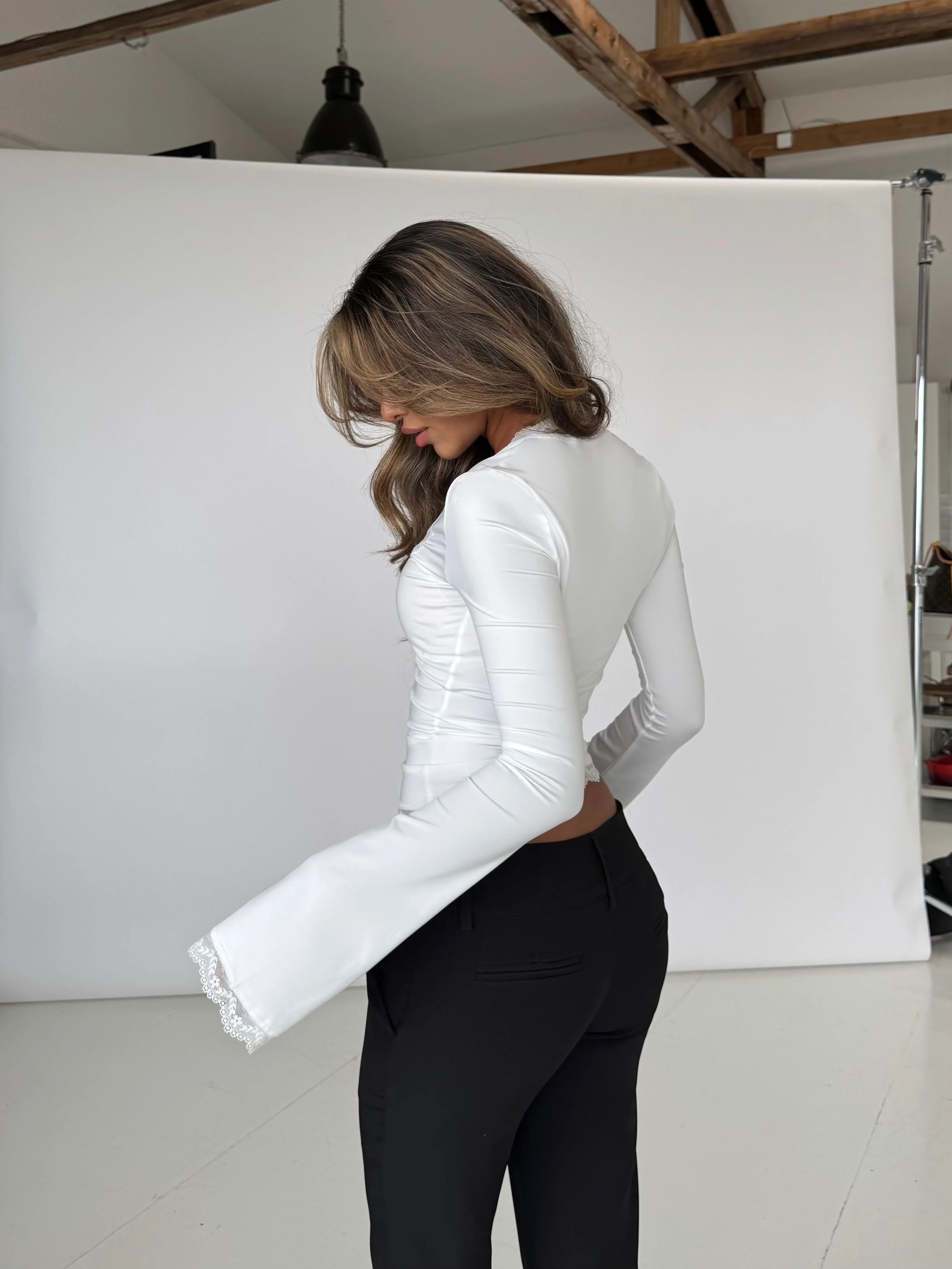 Blair basic lace top - white  - Image 5
