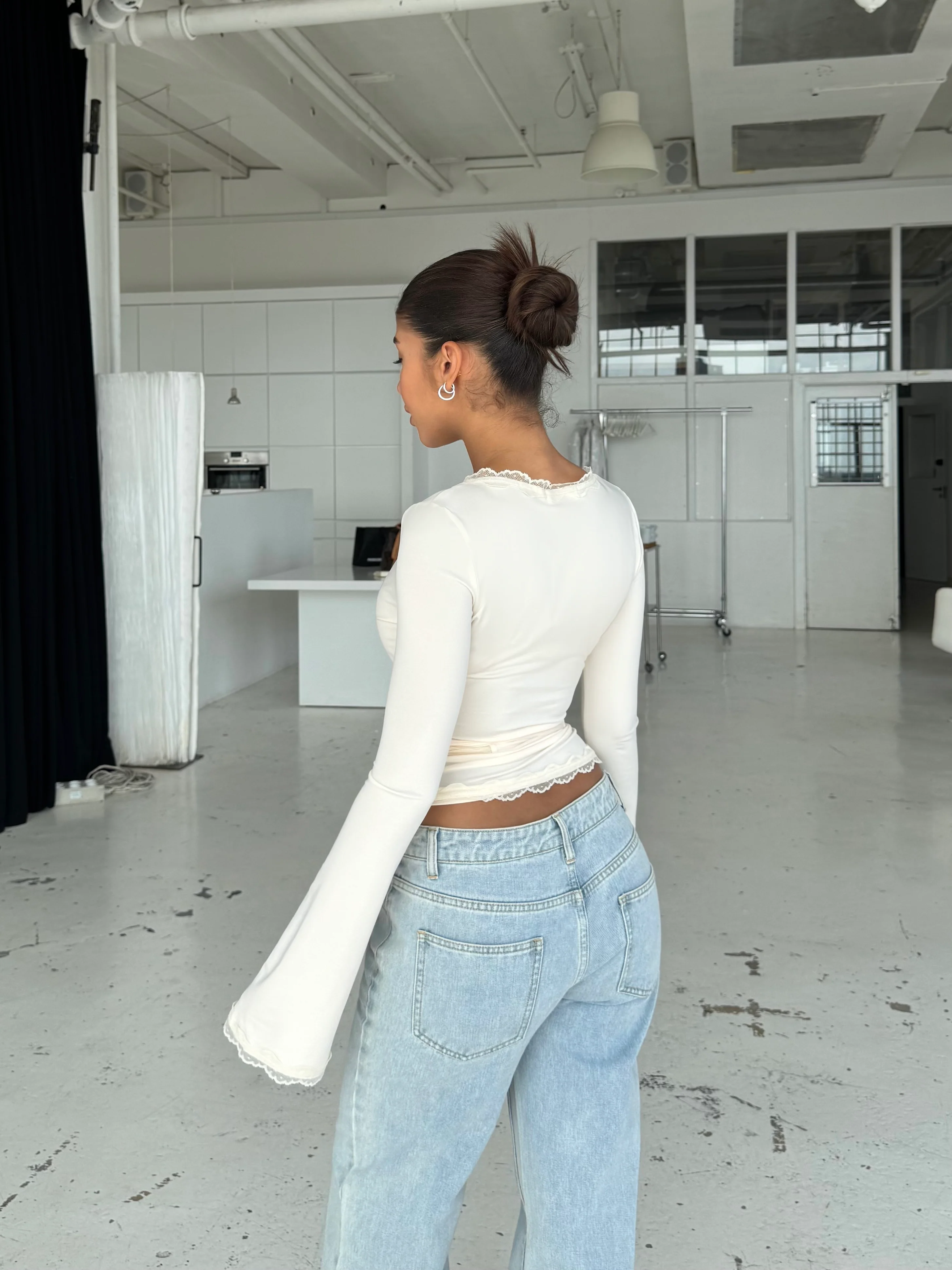 Ballerina basic top - cream - Image 3