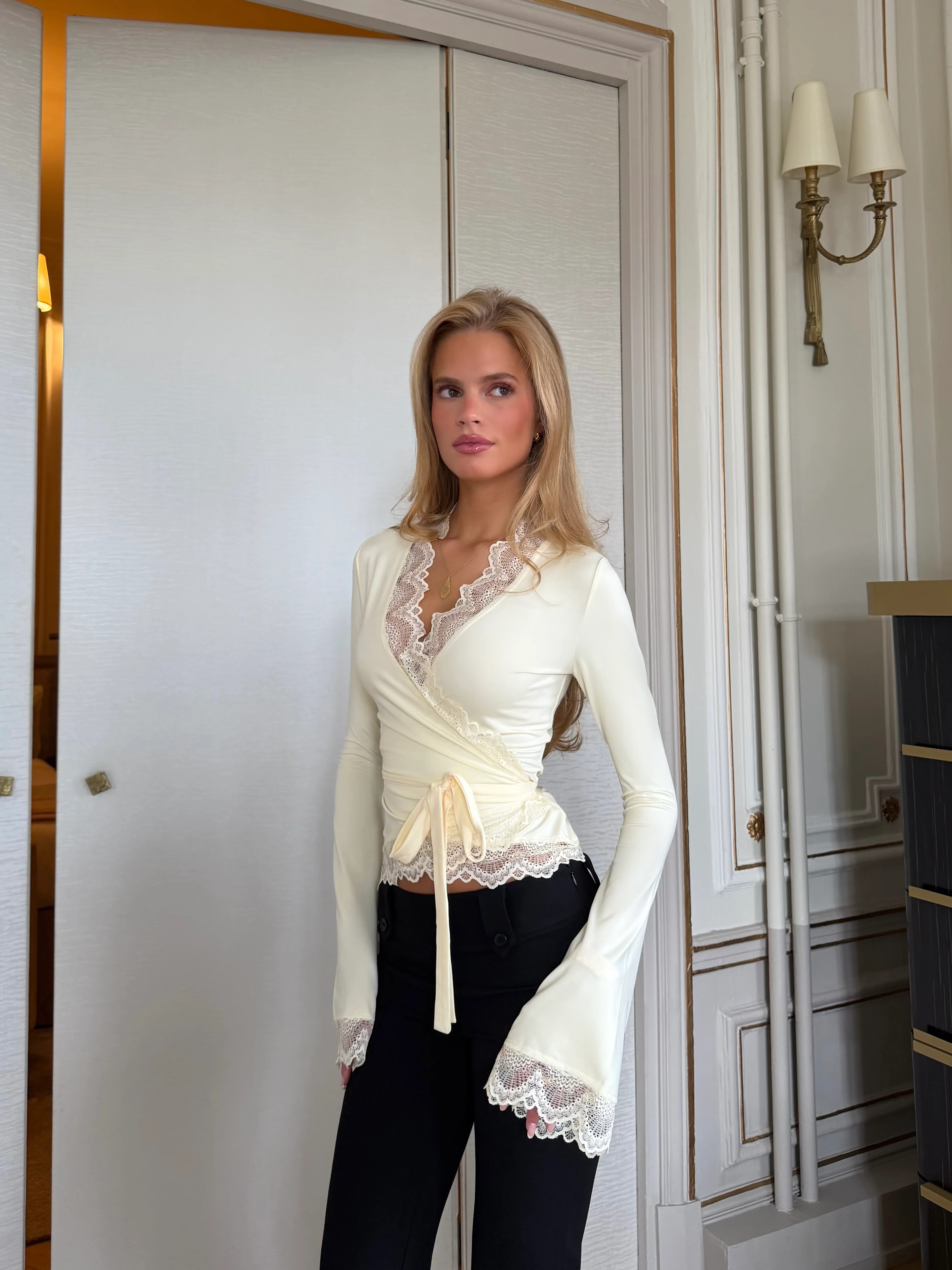 New Ballerina Basic Lace Top – Light yellow - Image 6
