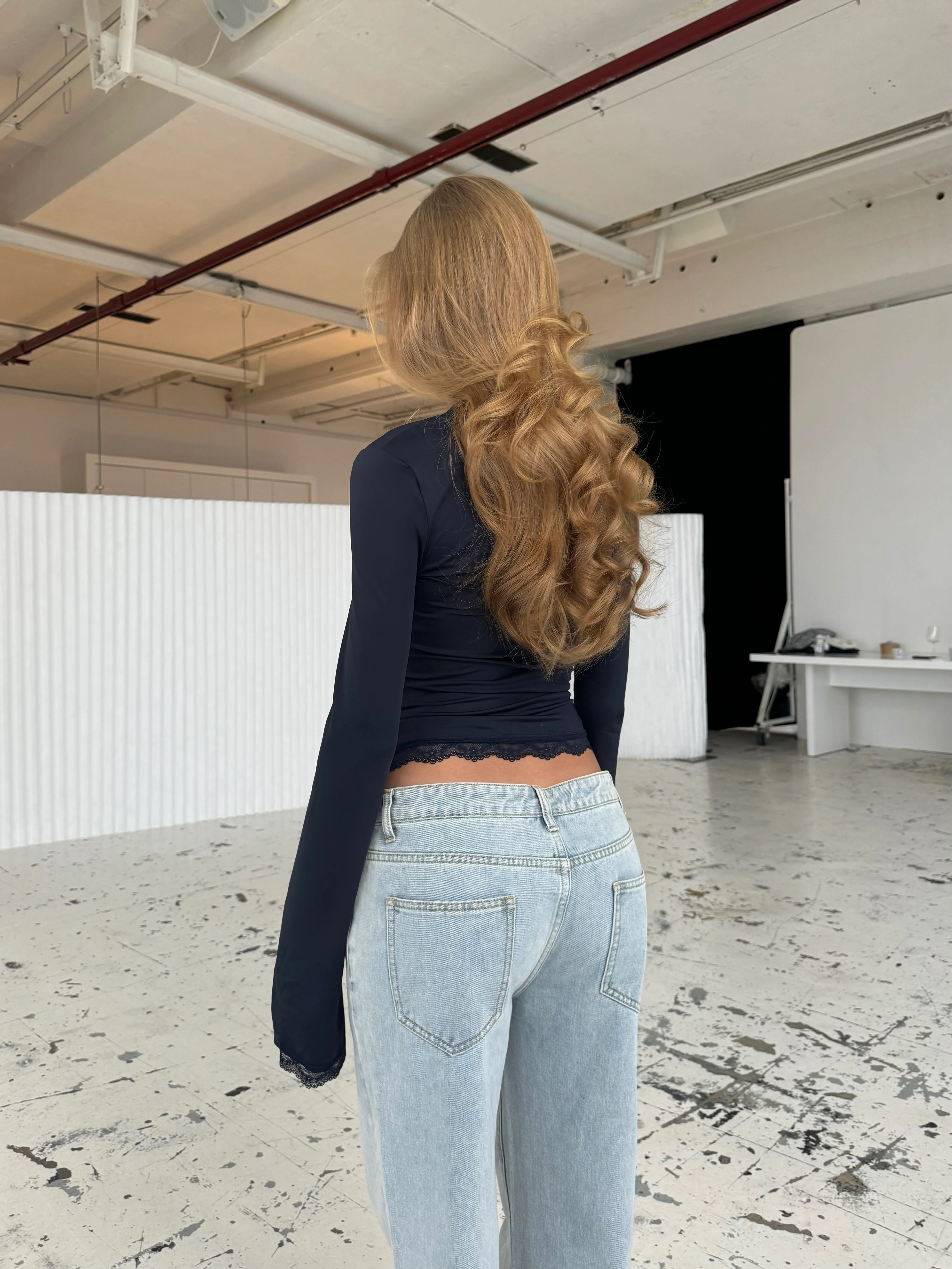 Blair basic lace top - dark blue - Image 4
