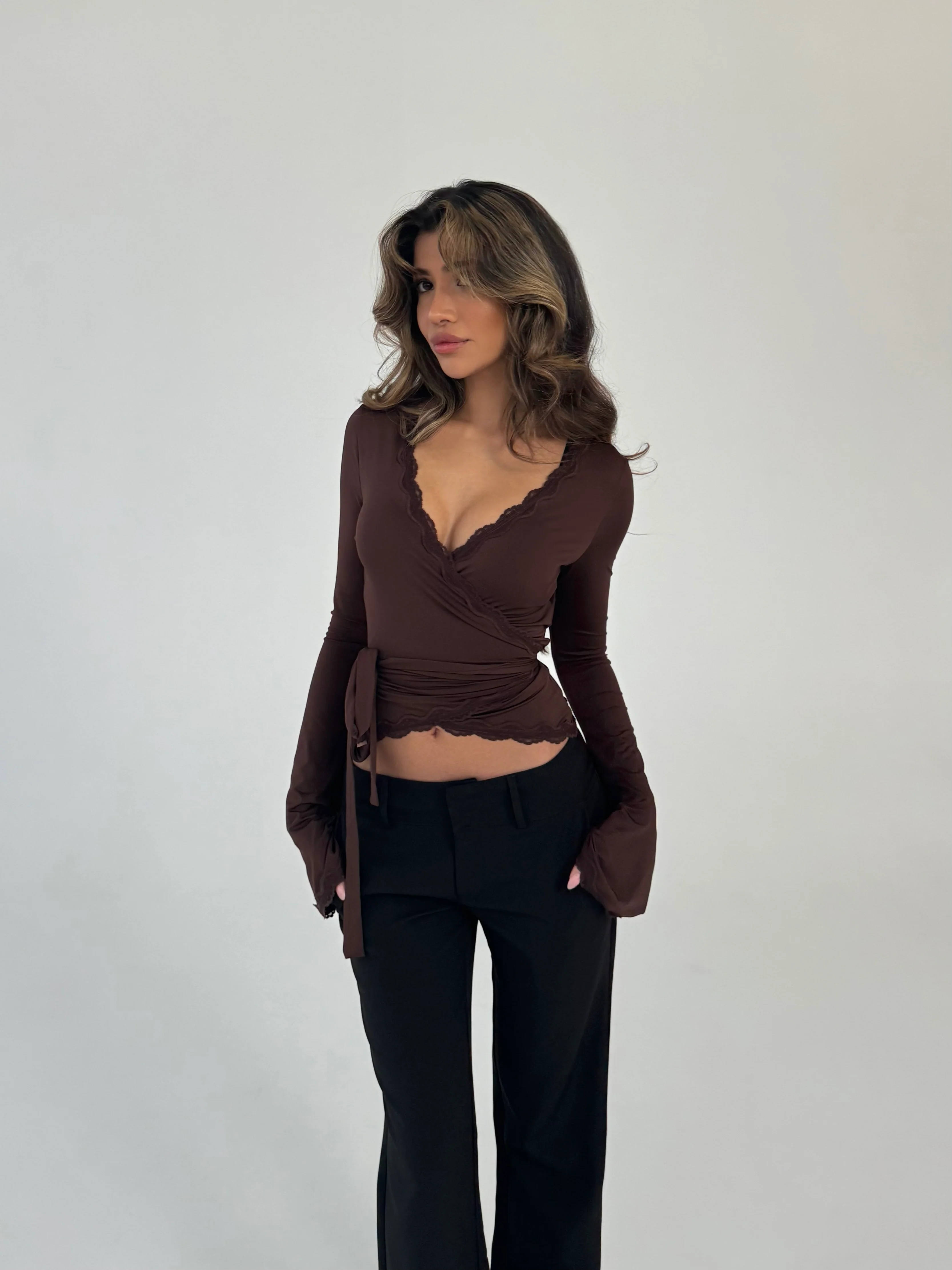 Ballerina basic top - dark brown - Image 4