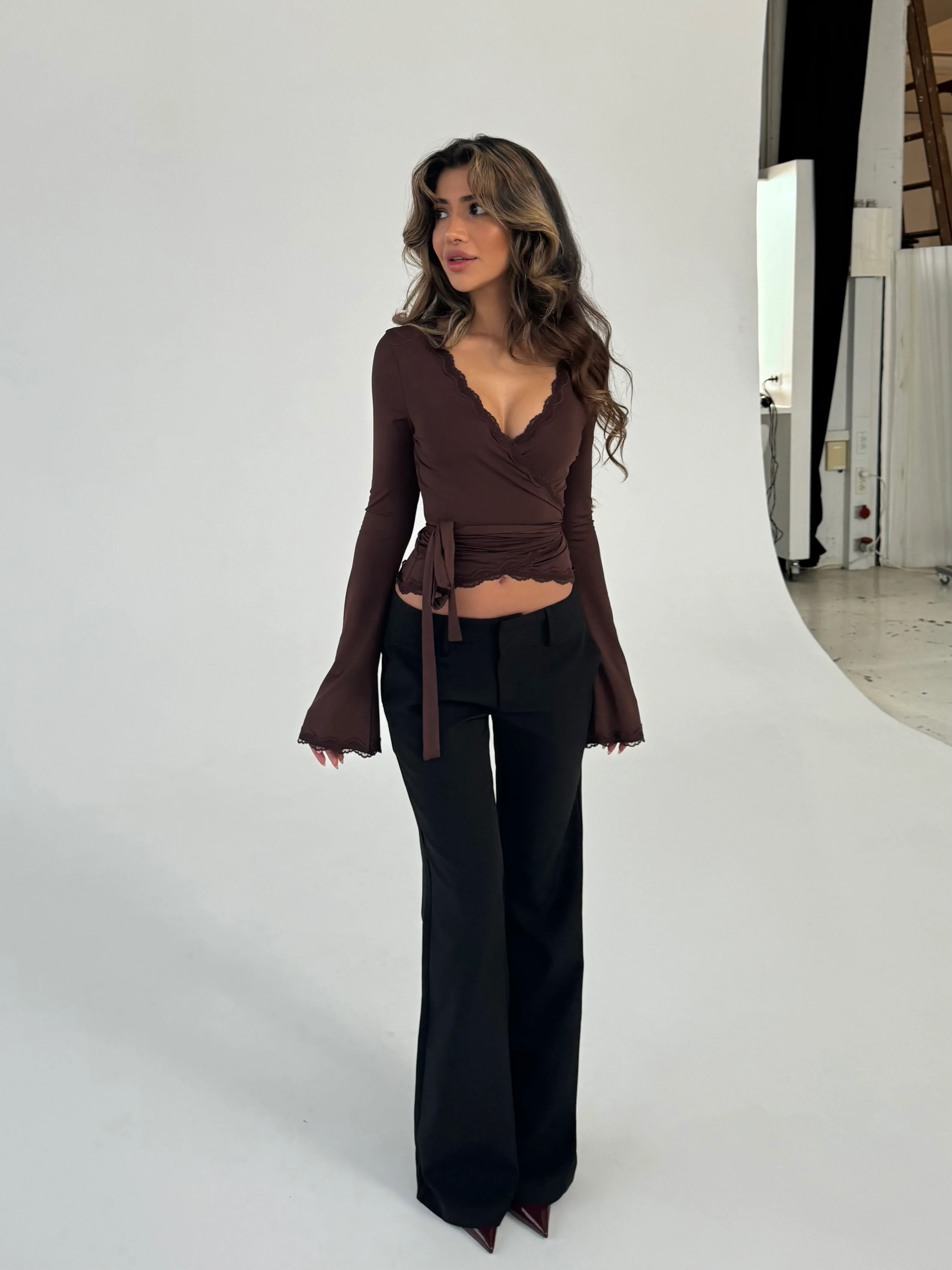 Ballerina basic top - dark brown - Image 5