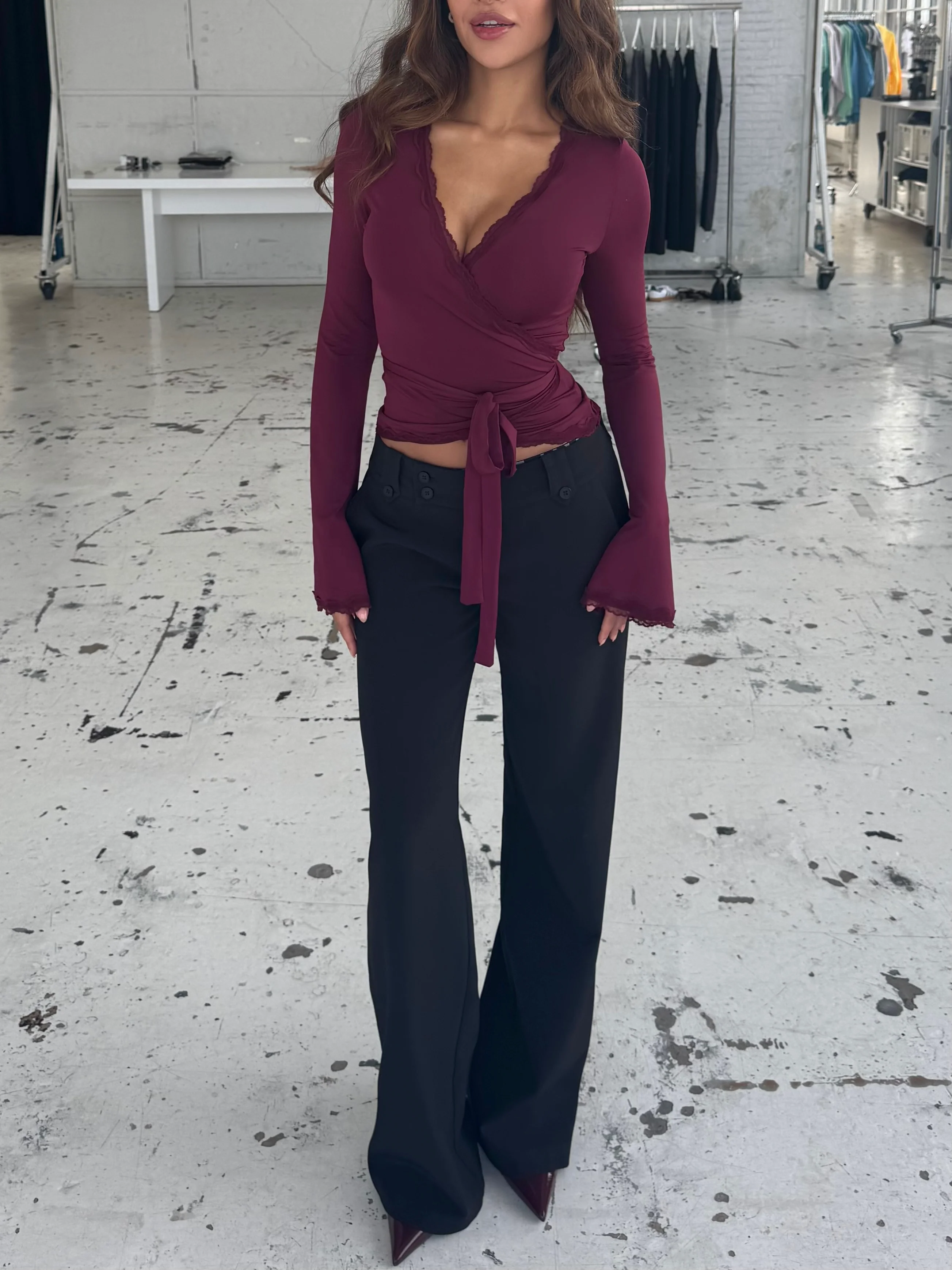 Ballerina basic top - burgundy - Image 5