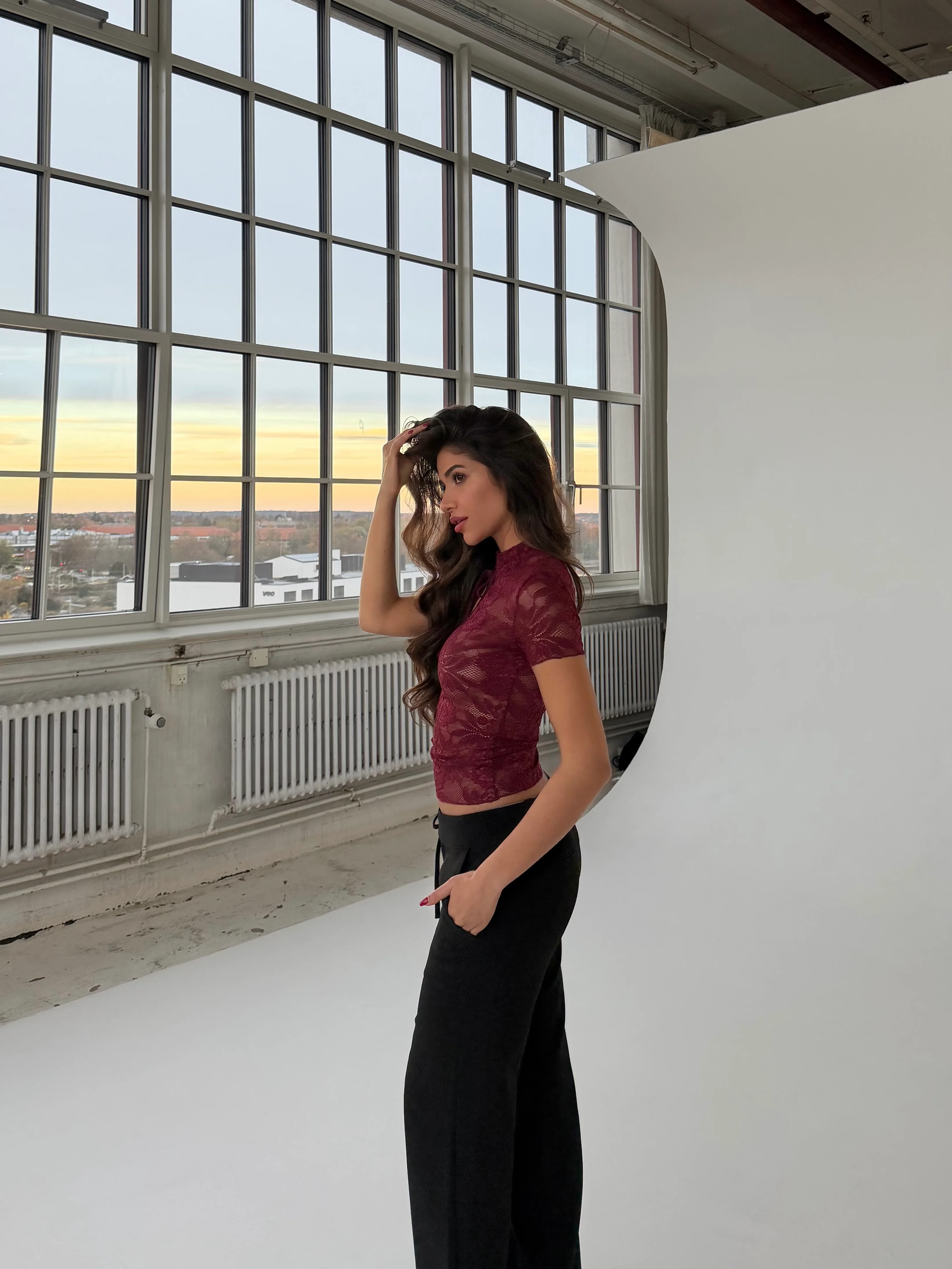 Cleo lace top – bordeaux - Image 5
