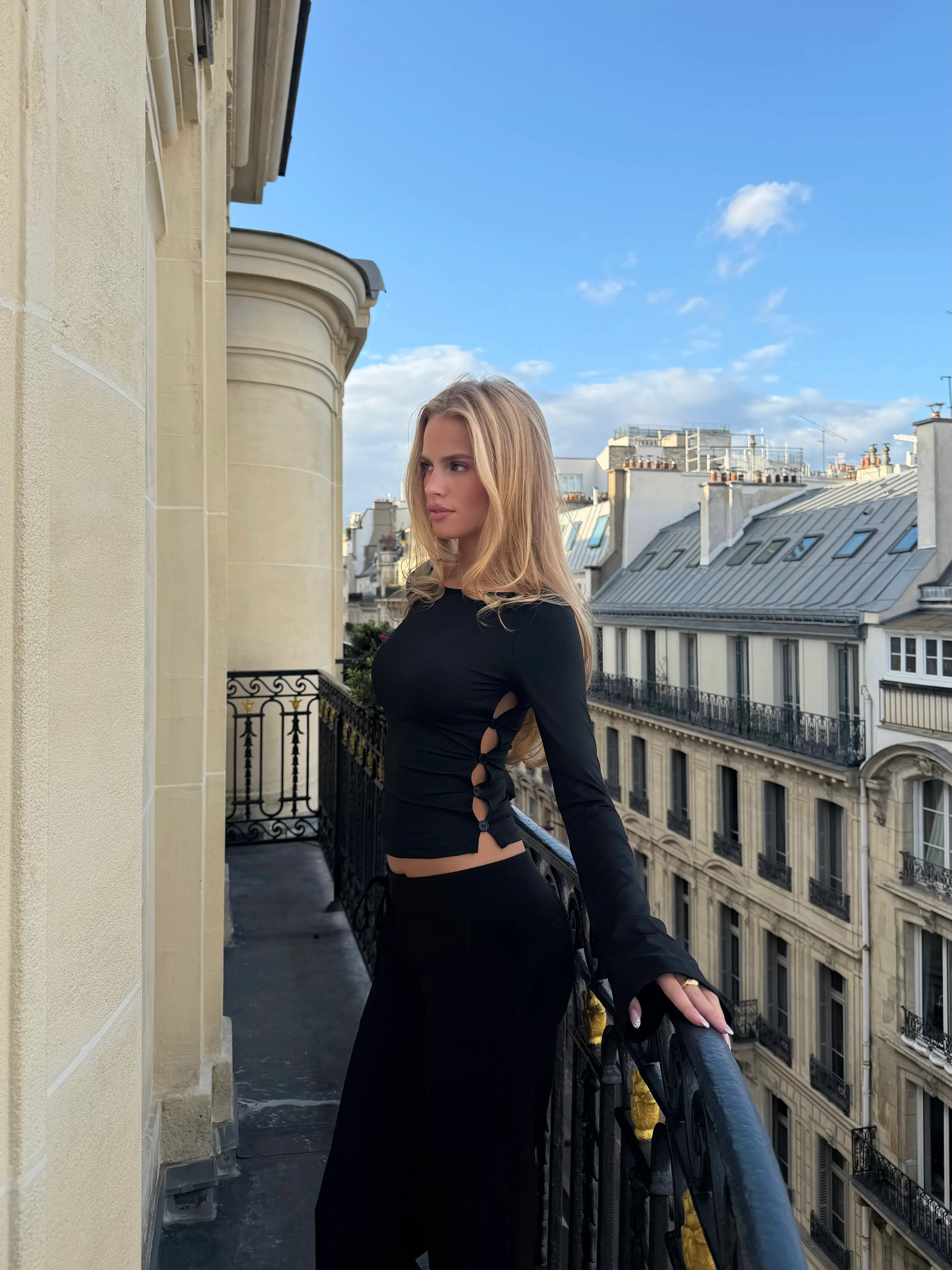 Eda long sleeve top - black - Image 4