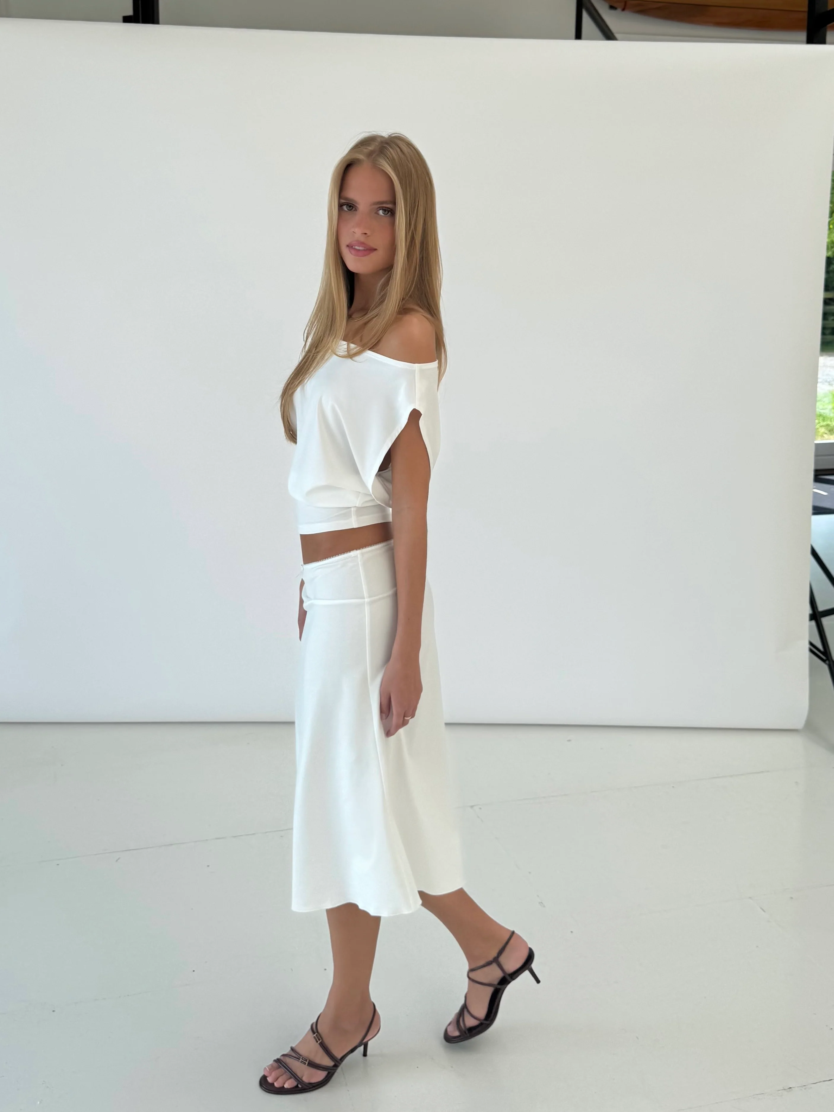 Helia basic skirt - white - Image 4