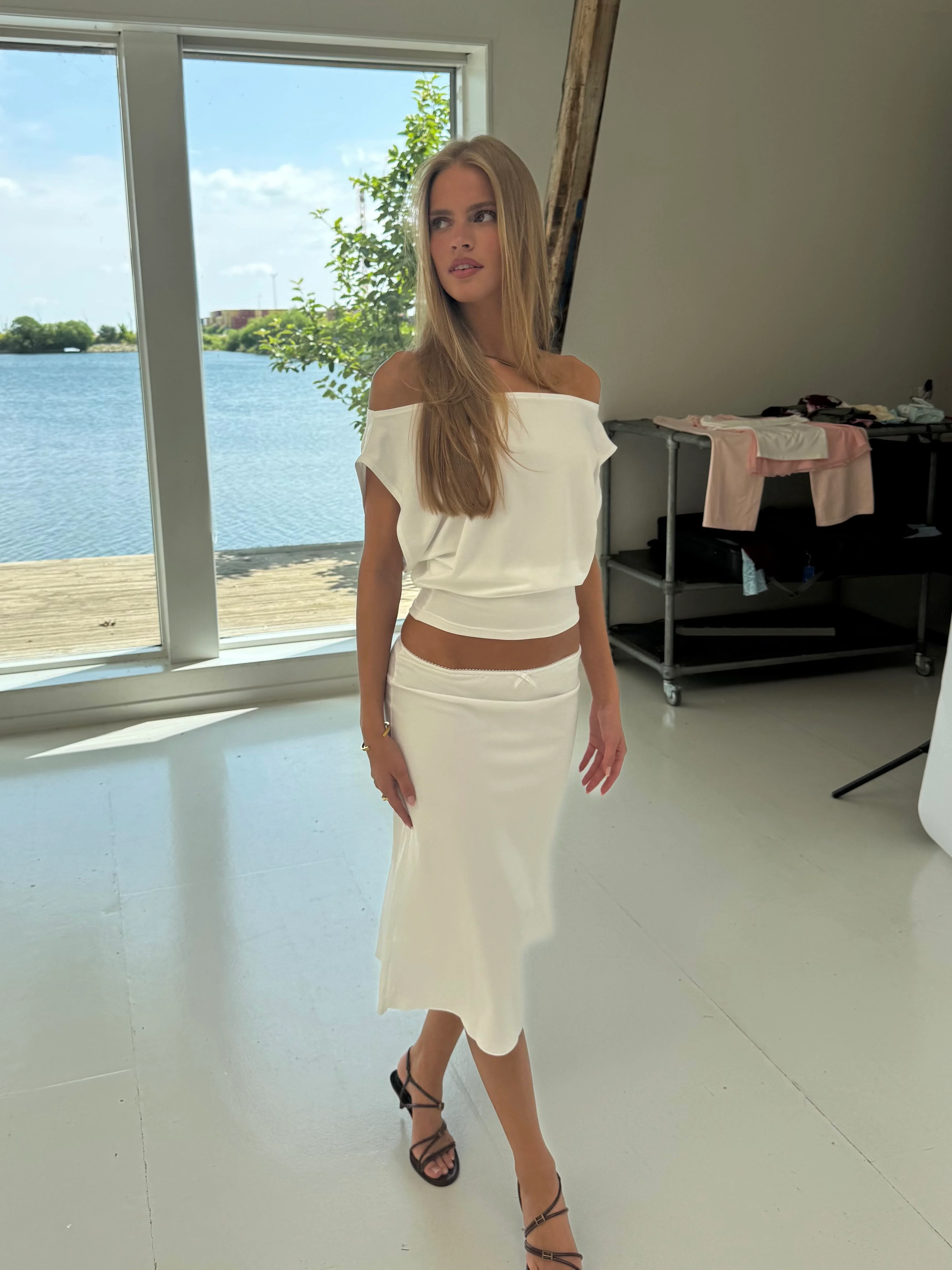 Helia basic skirt - white - Image 5