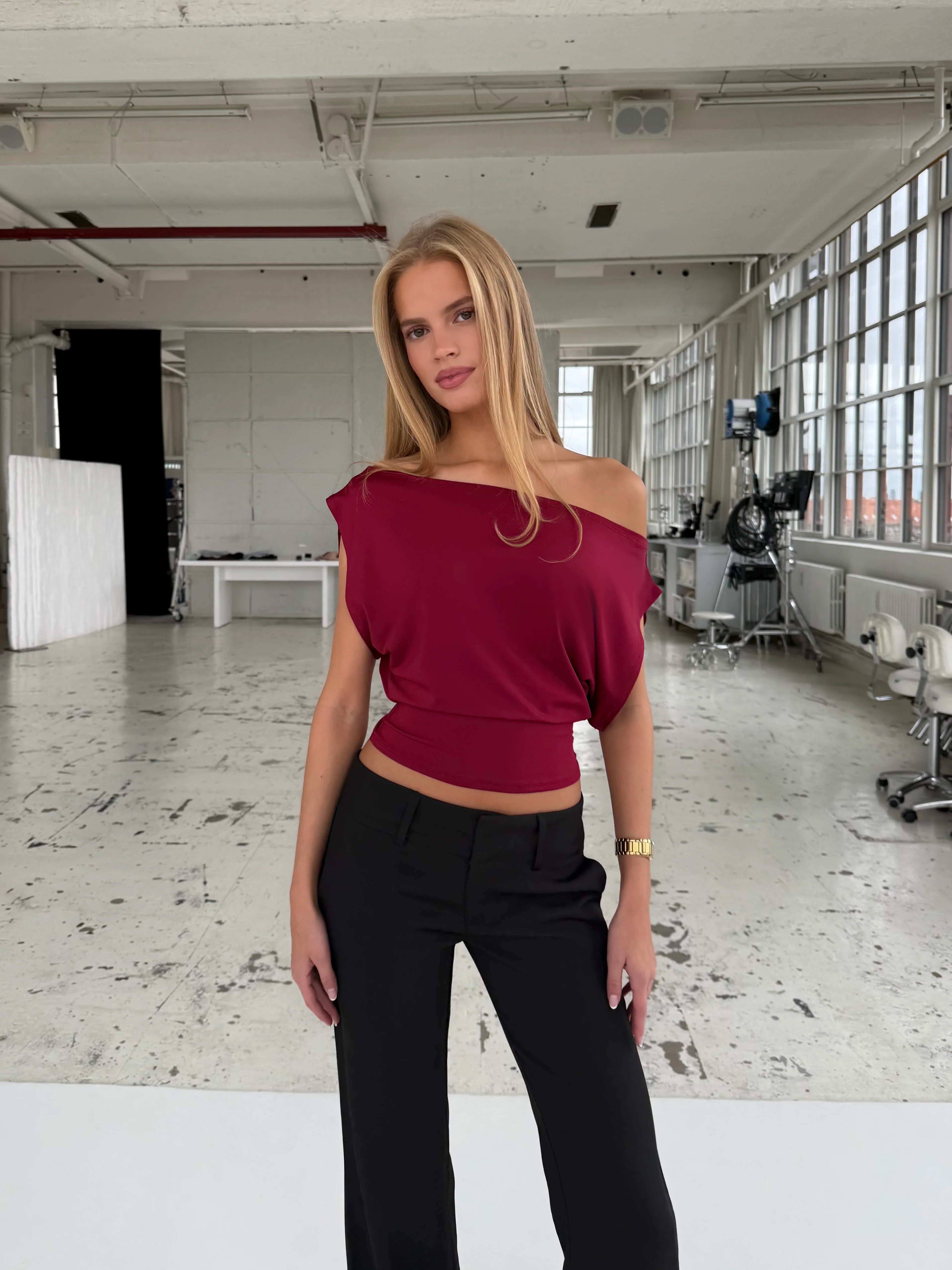 Hera basic top - Dark red