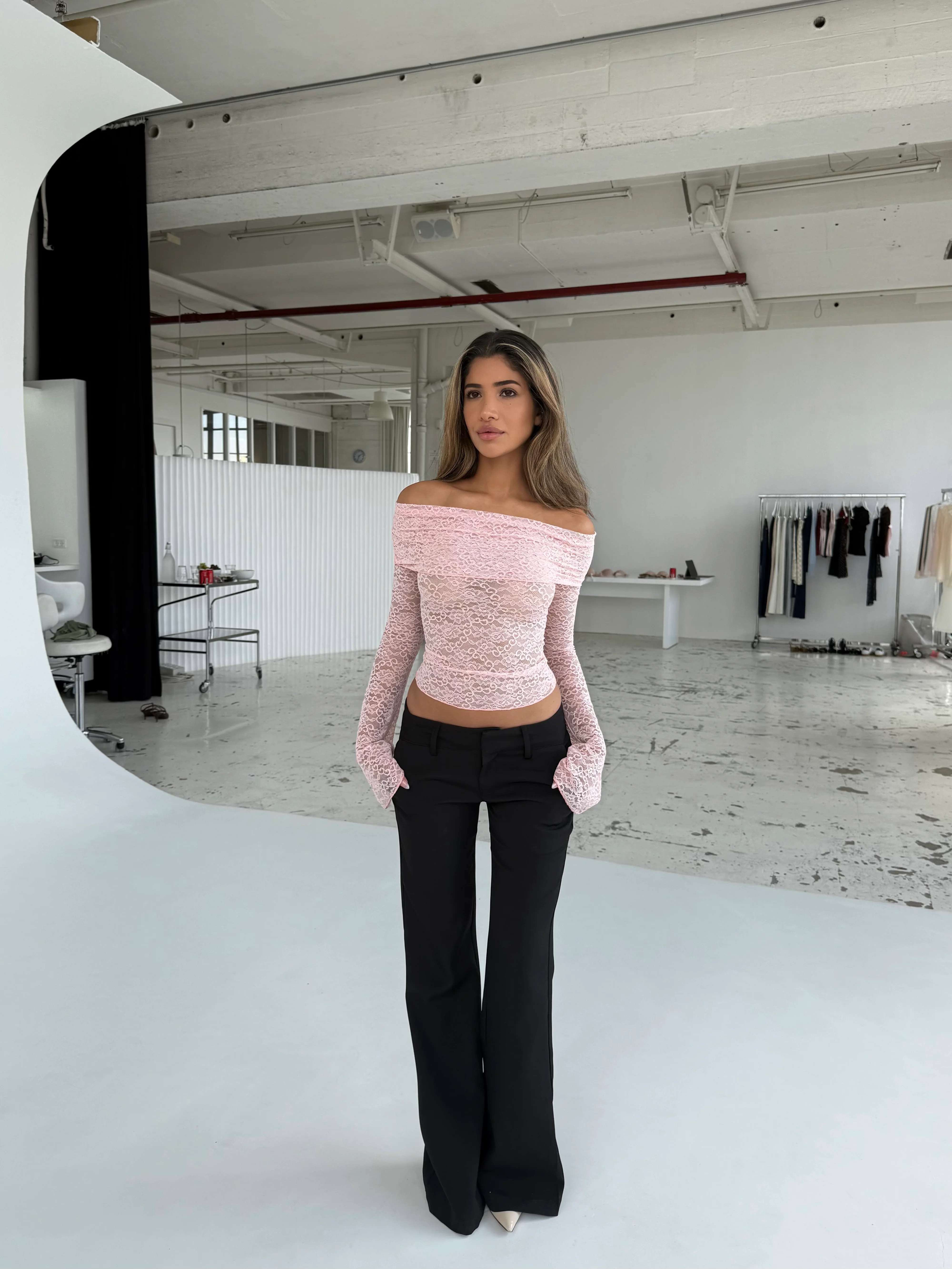 Kaia lace top - lyserød - Image 6