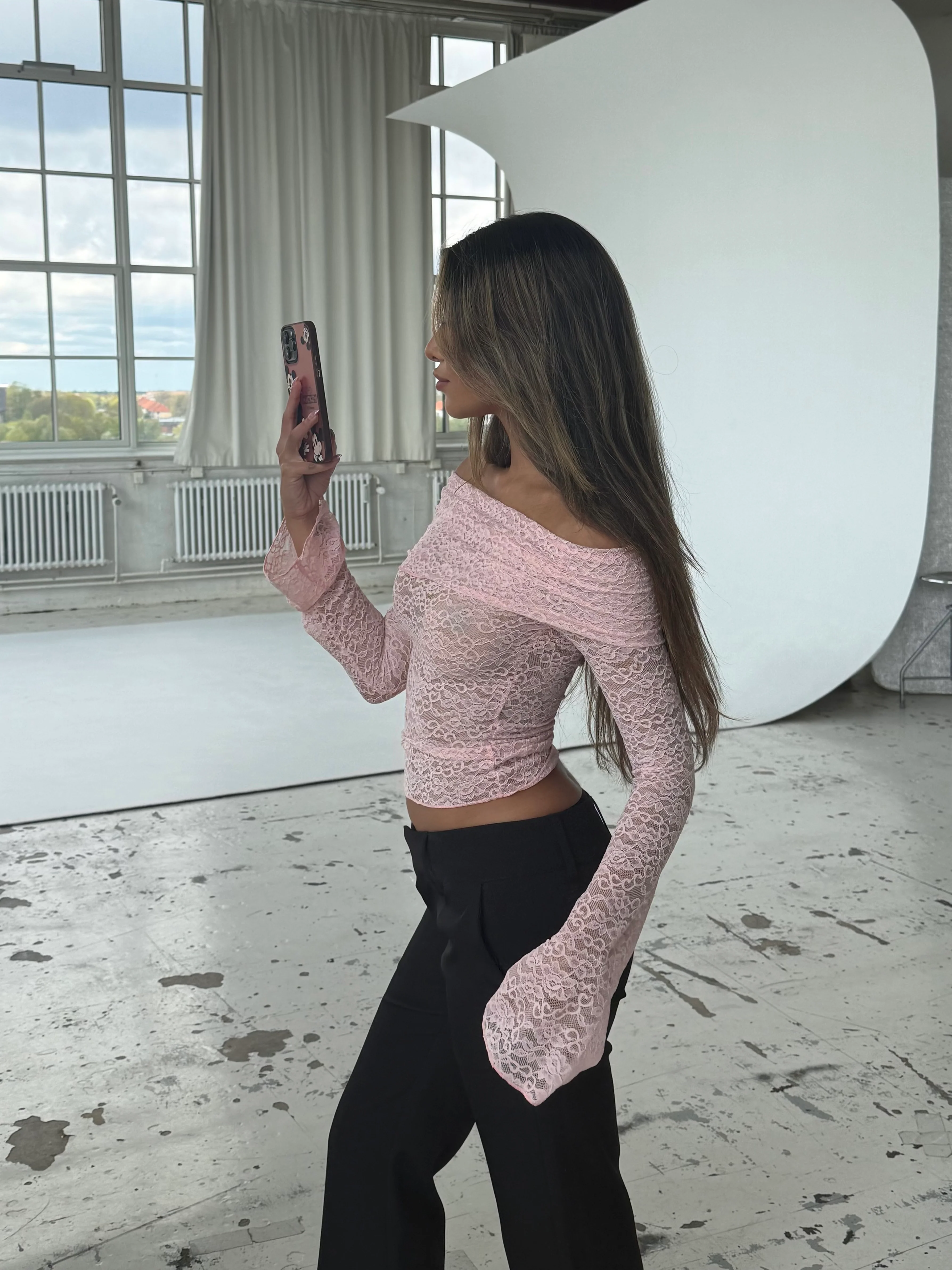 Kaia lace top - lyserød - Image 7