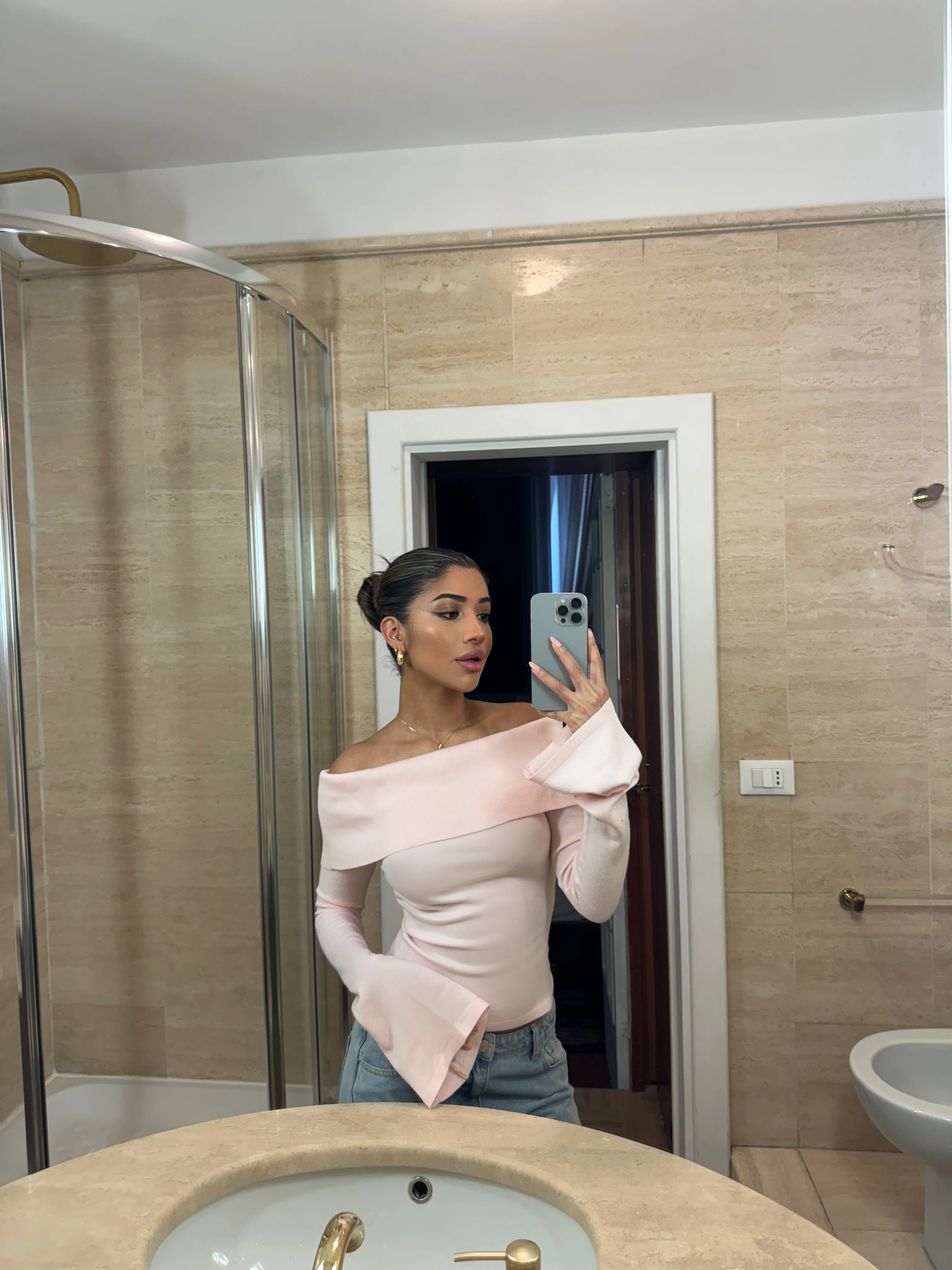 Kaia knit top - light pink  - Image 9