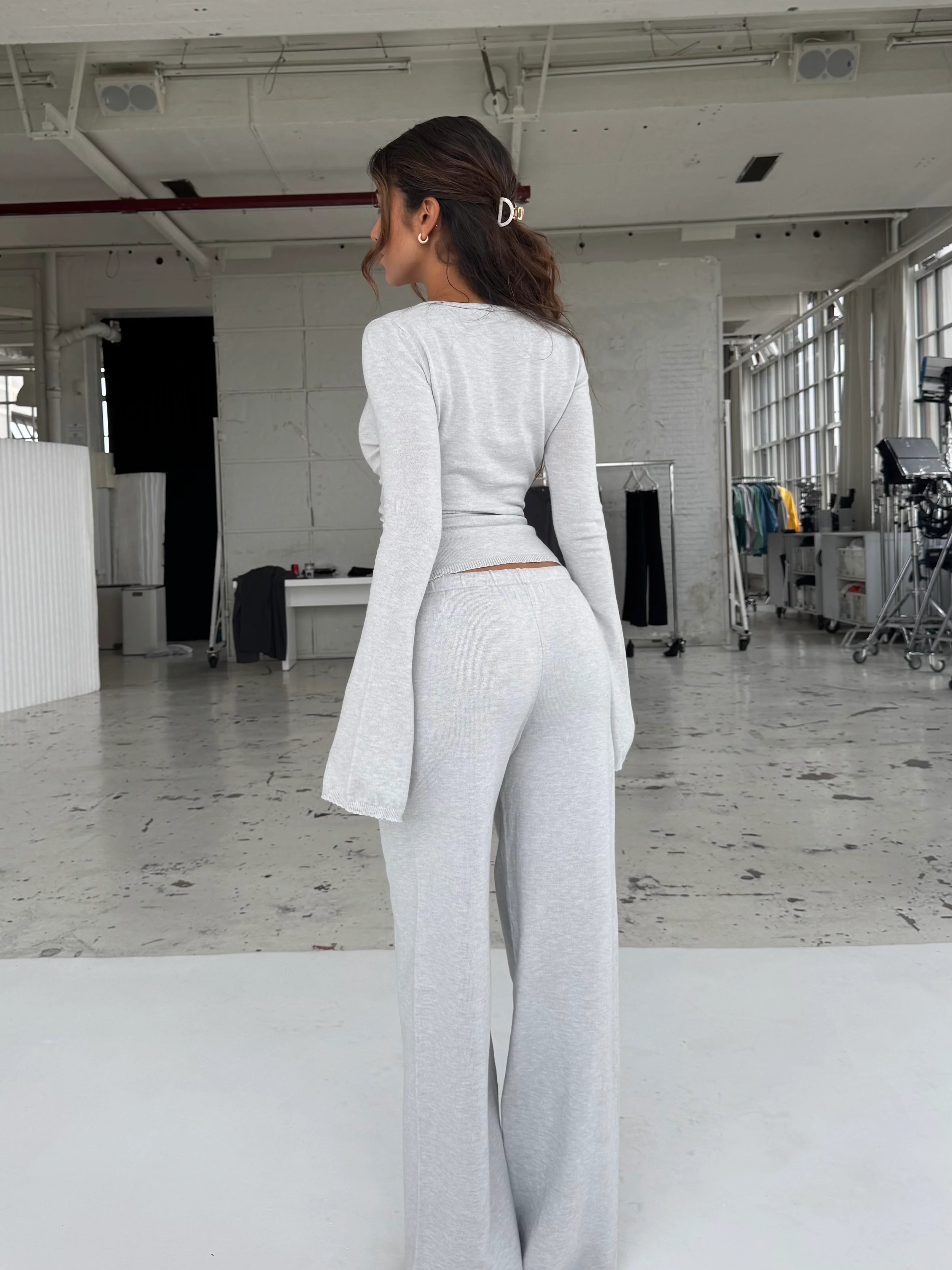 Ballerina knit top - light grey - Image 4