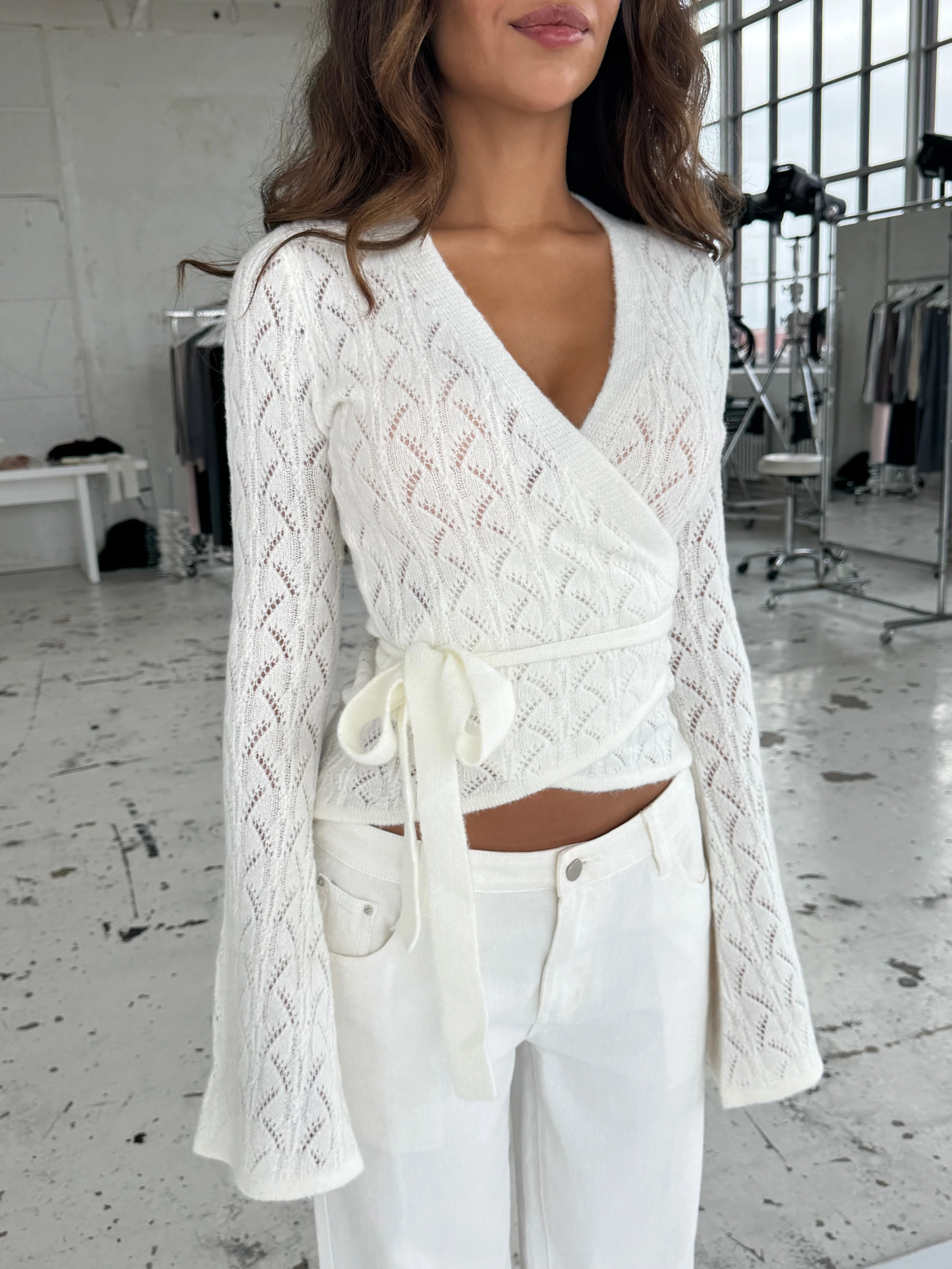 Lacework wool ballerina - White - Image 2