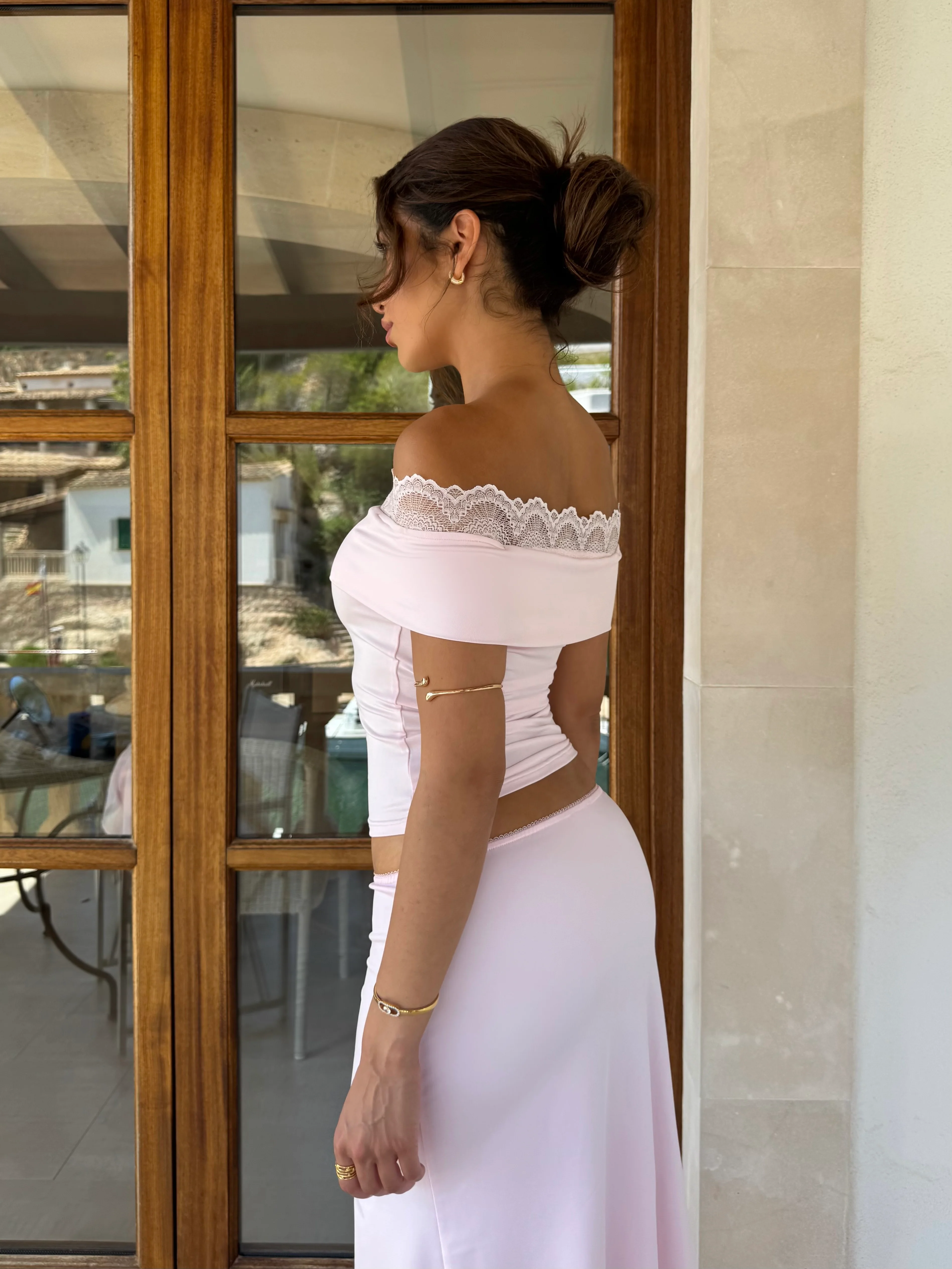Leda lace top - Pink - Image 5