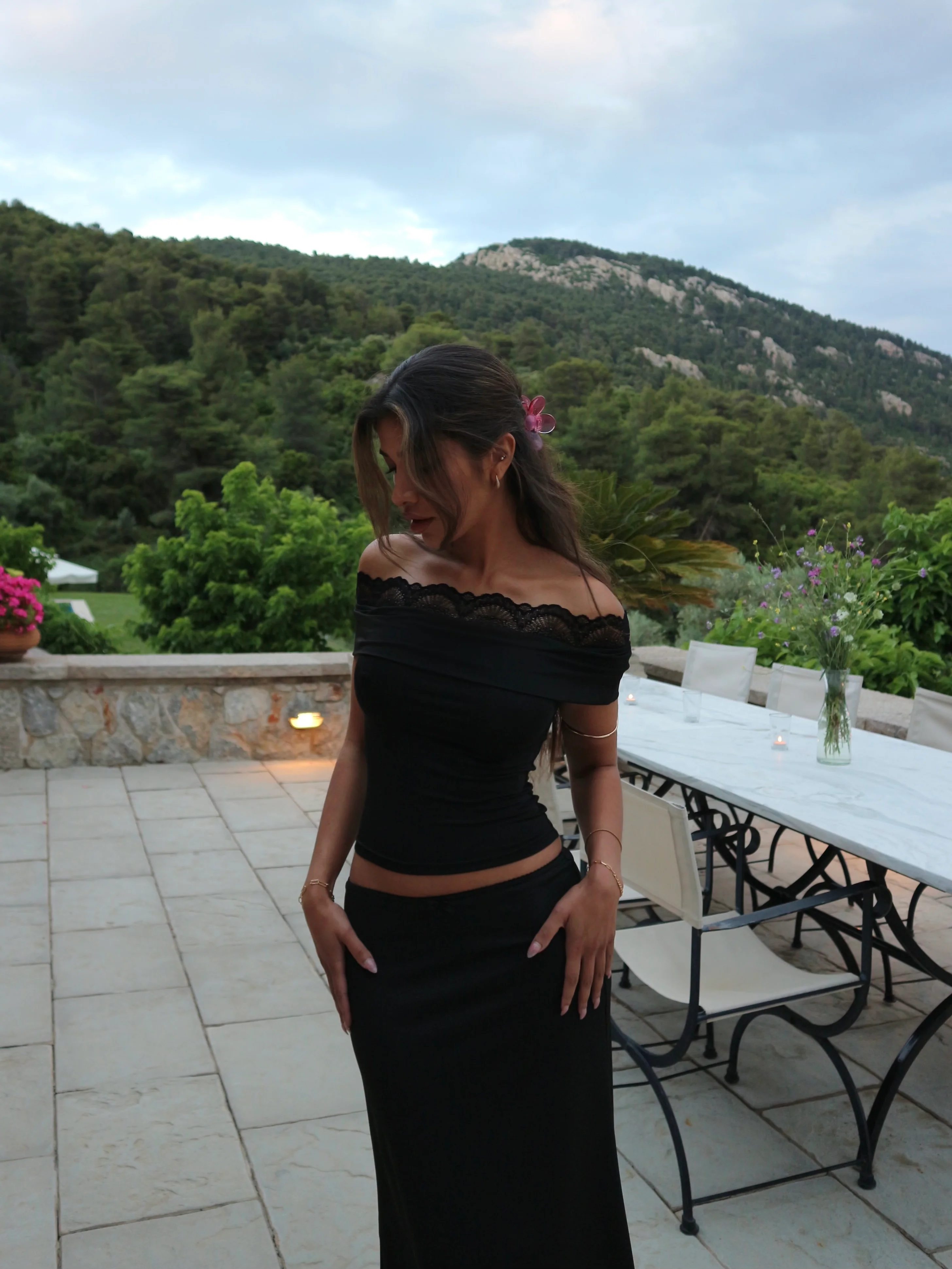Leda lace top - black - Image 4
