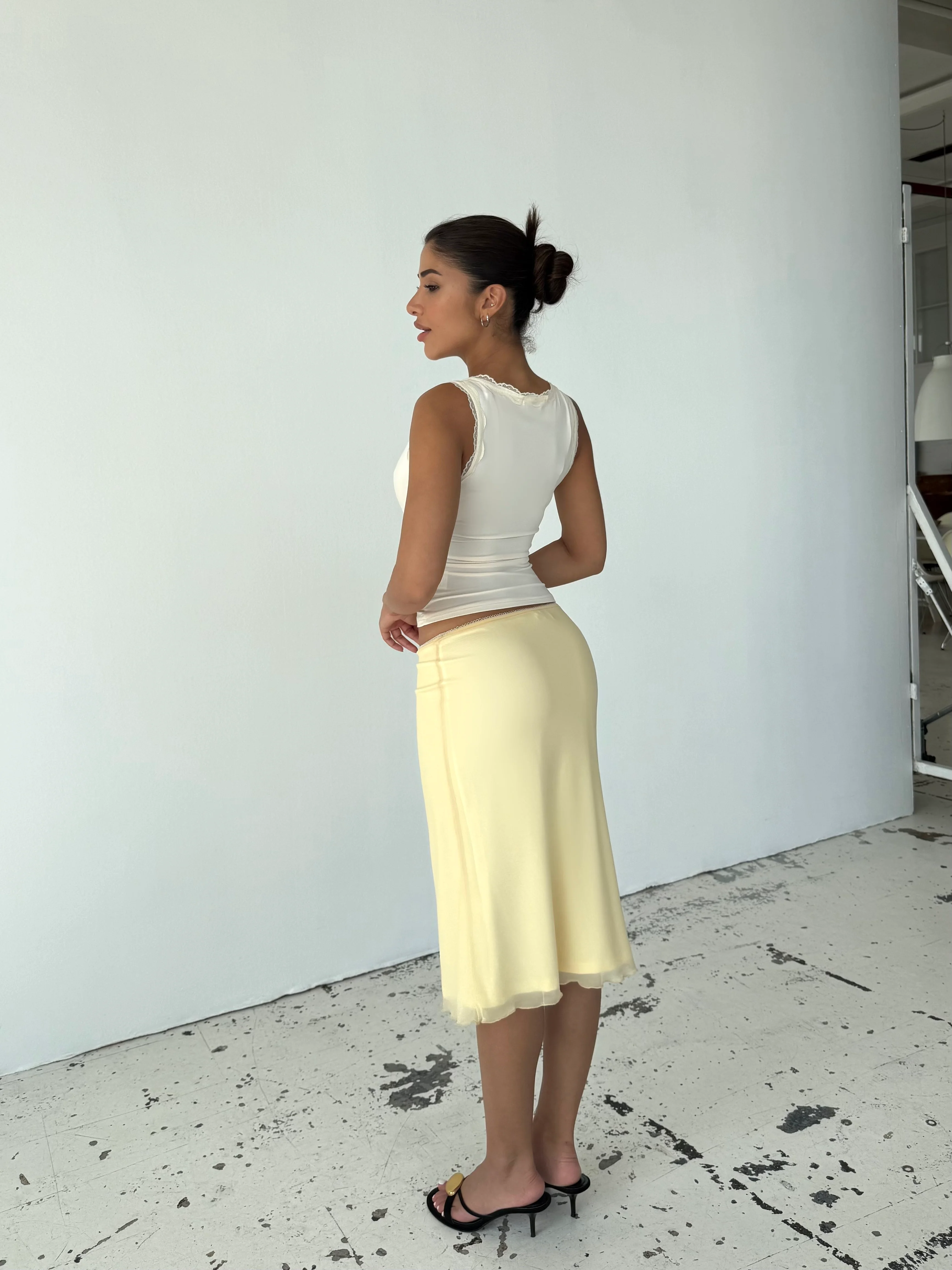 Melia mesh skirt - light yellow  - Image 2