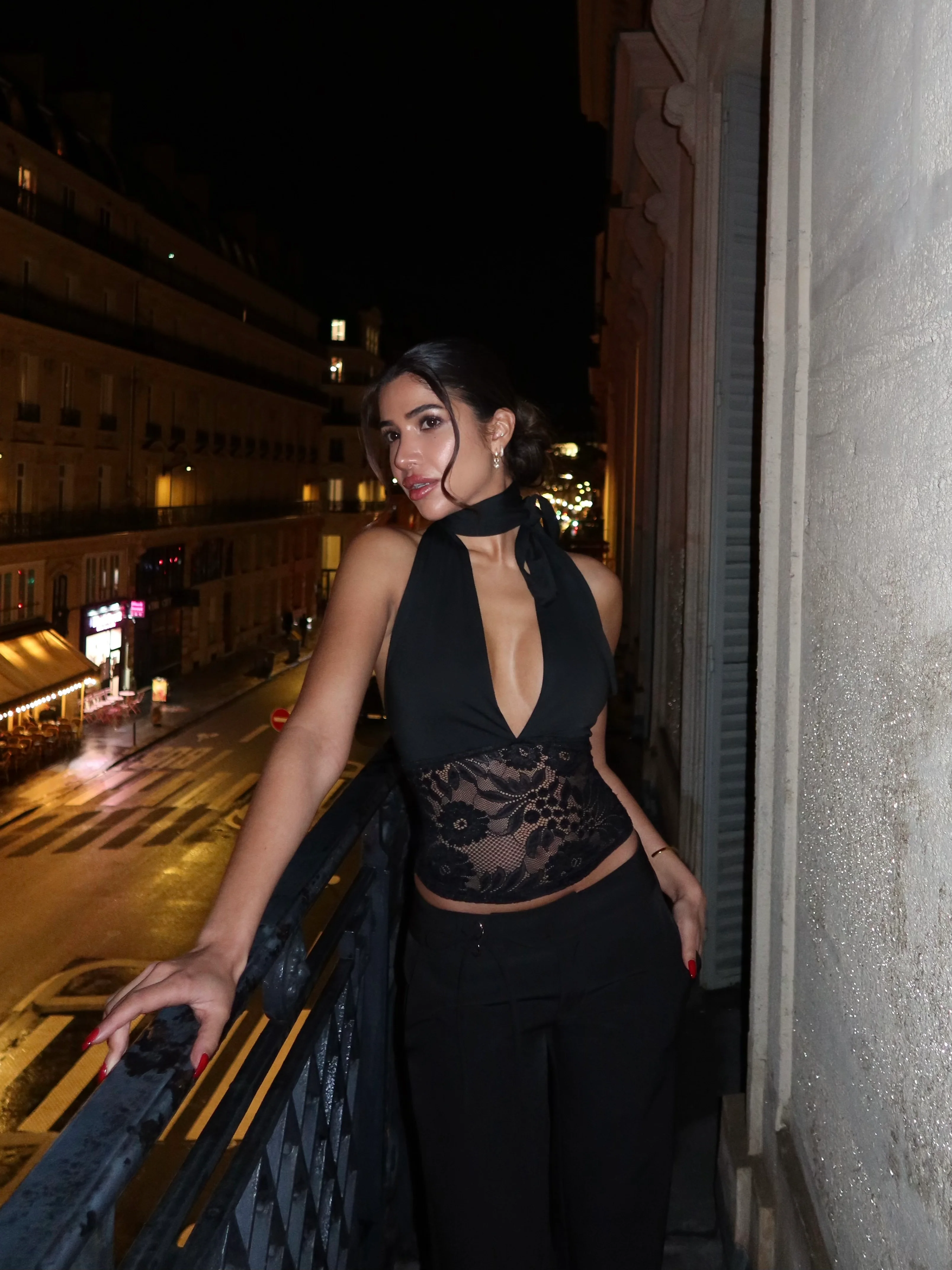 Mila Multi Lace Top – Black  - Image 4