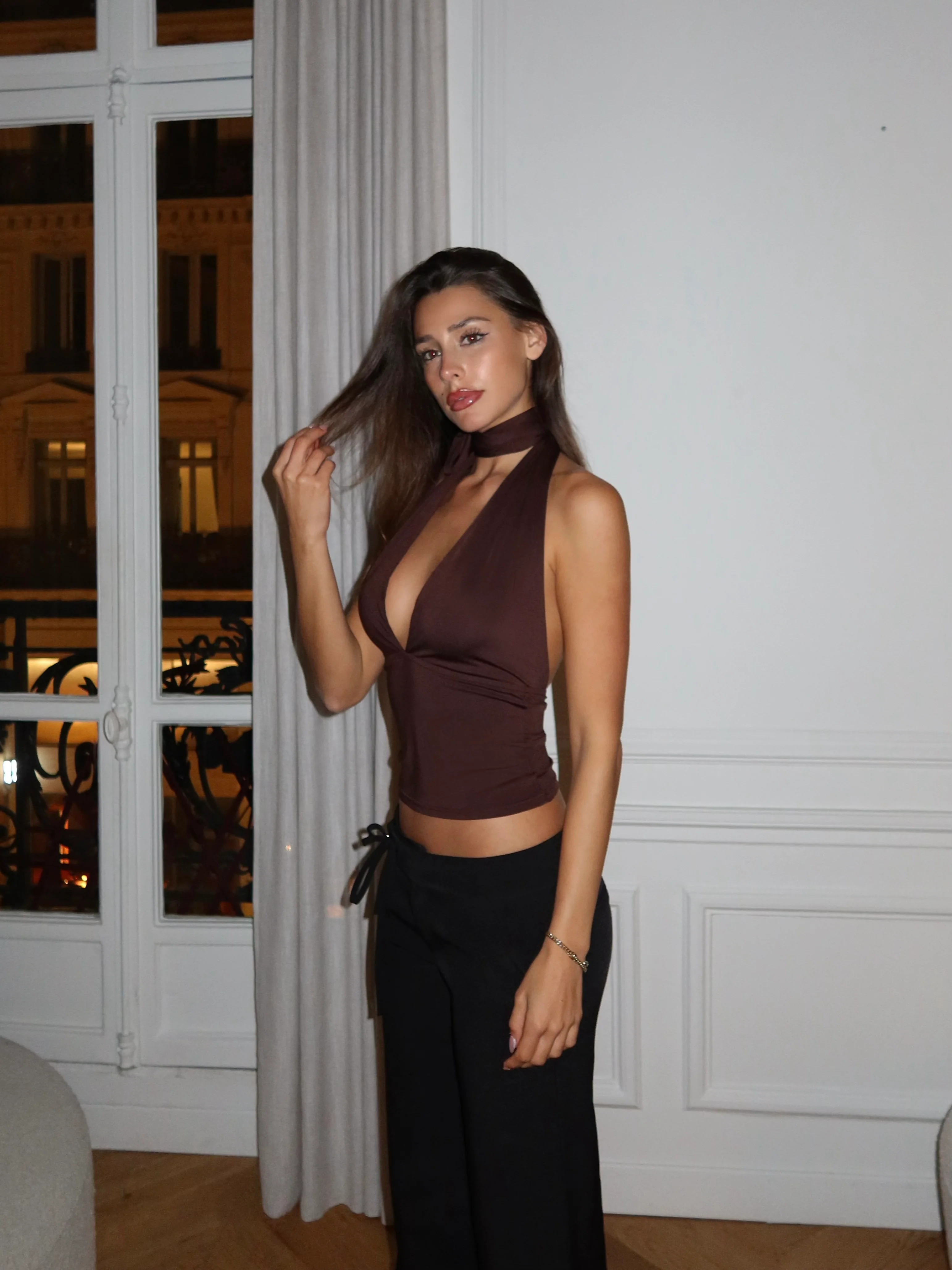 Mila Multi Top – Dark Brown - Image 5