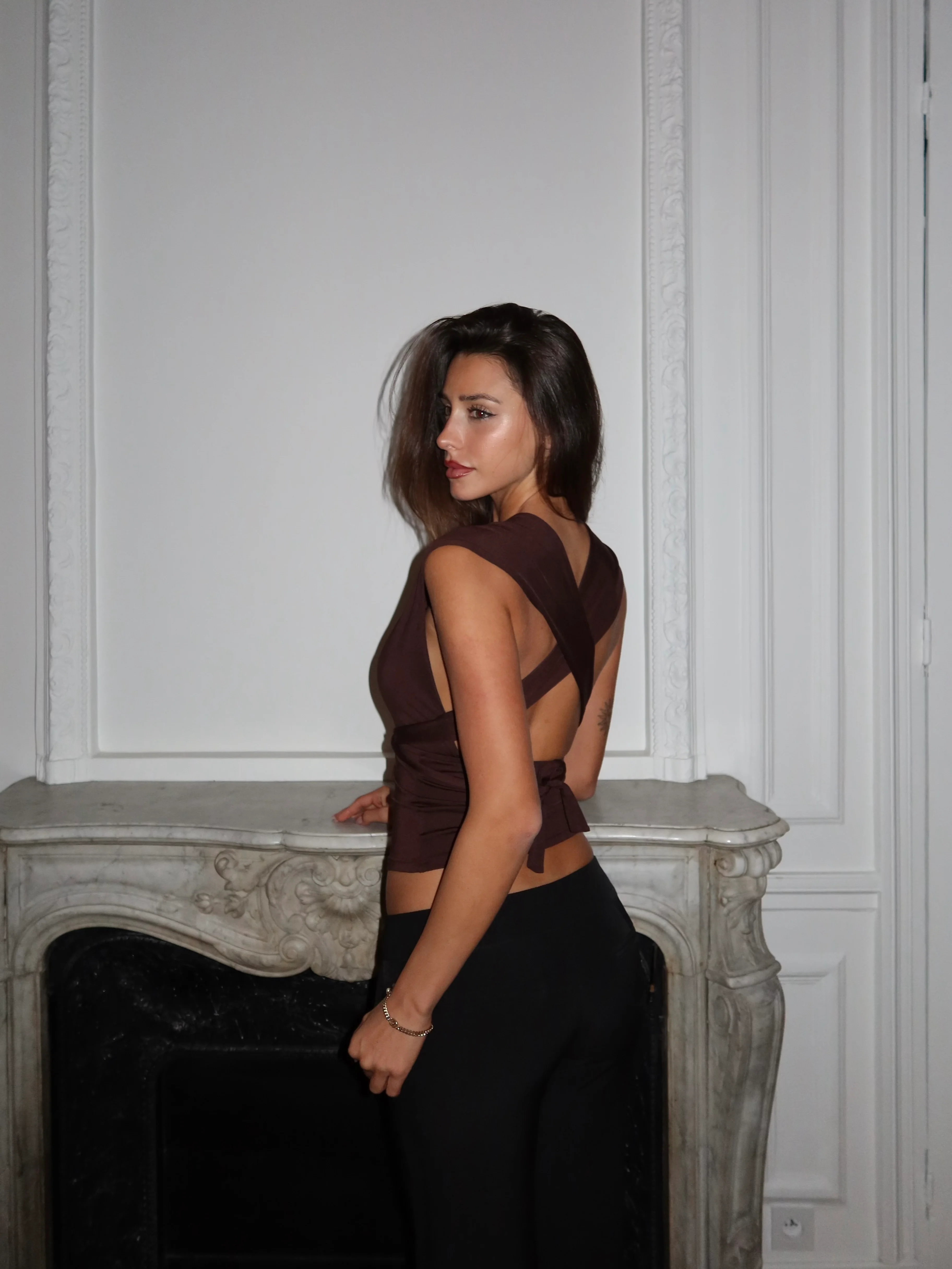 Mila Multi Top – Dark Brown - Image 6