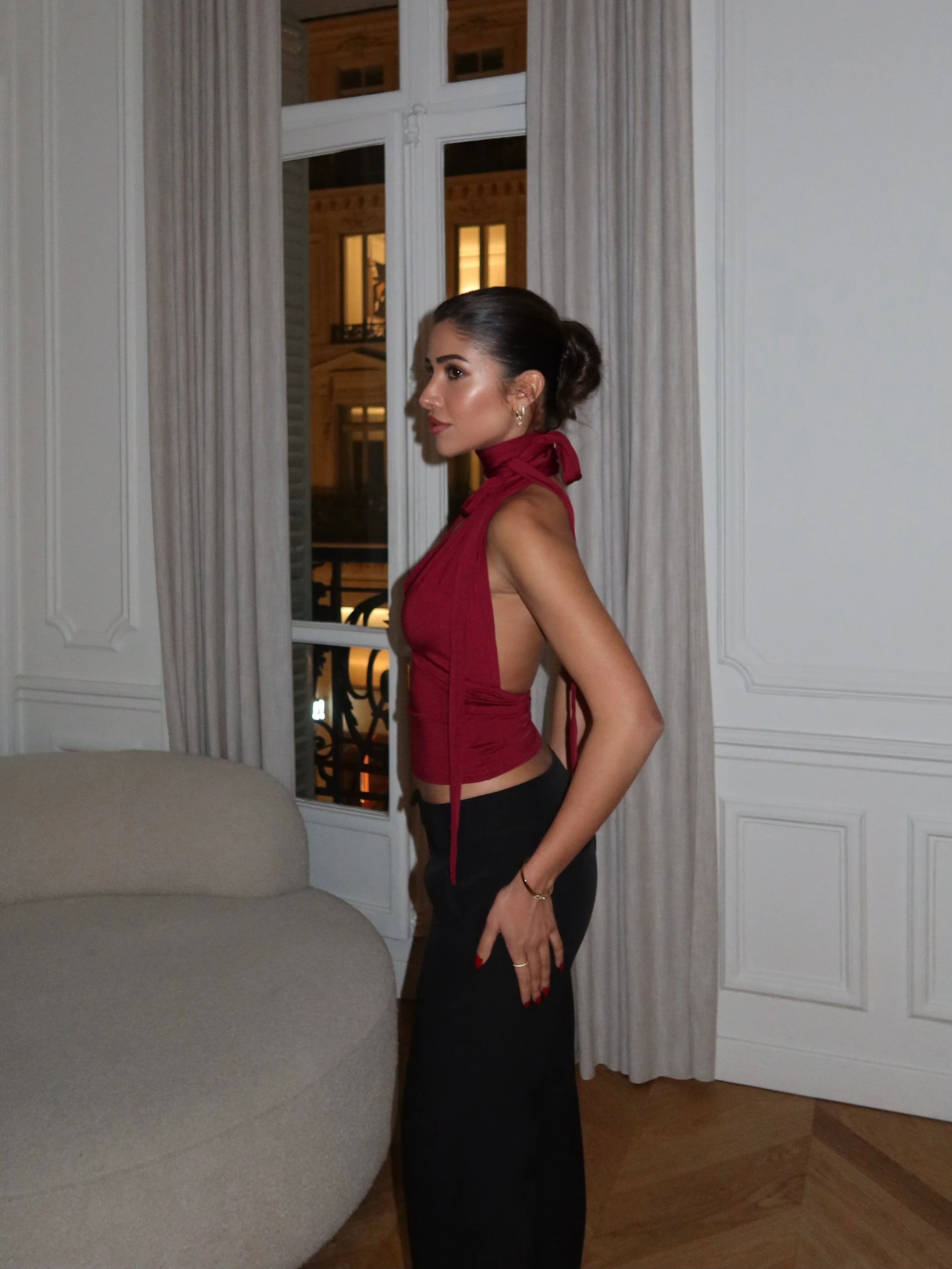 Mila Multi Top – Dark Red - Image 4