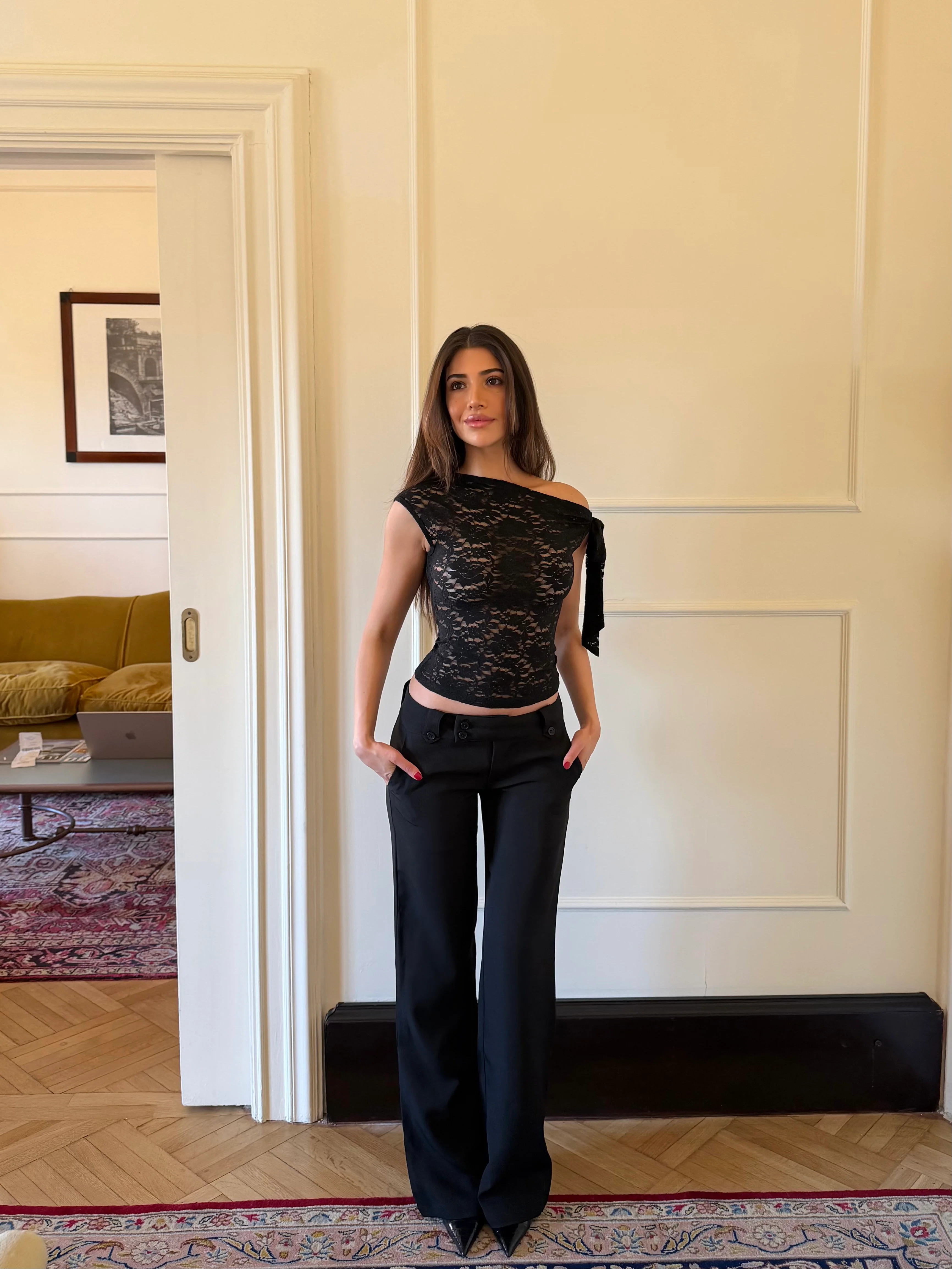 Noa lace top - black  - Image 3