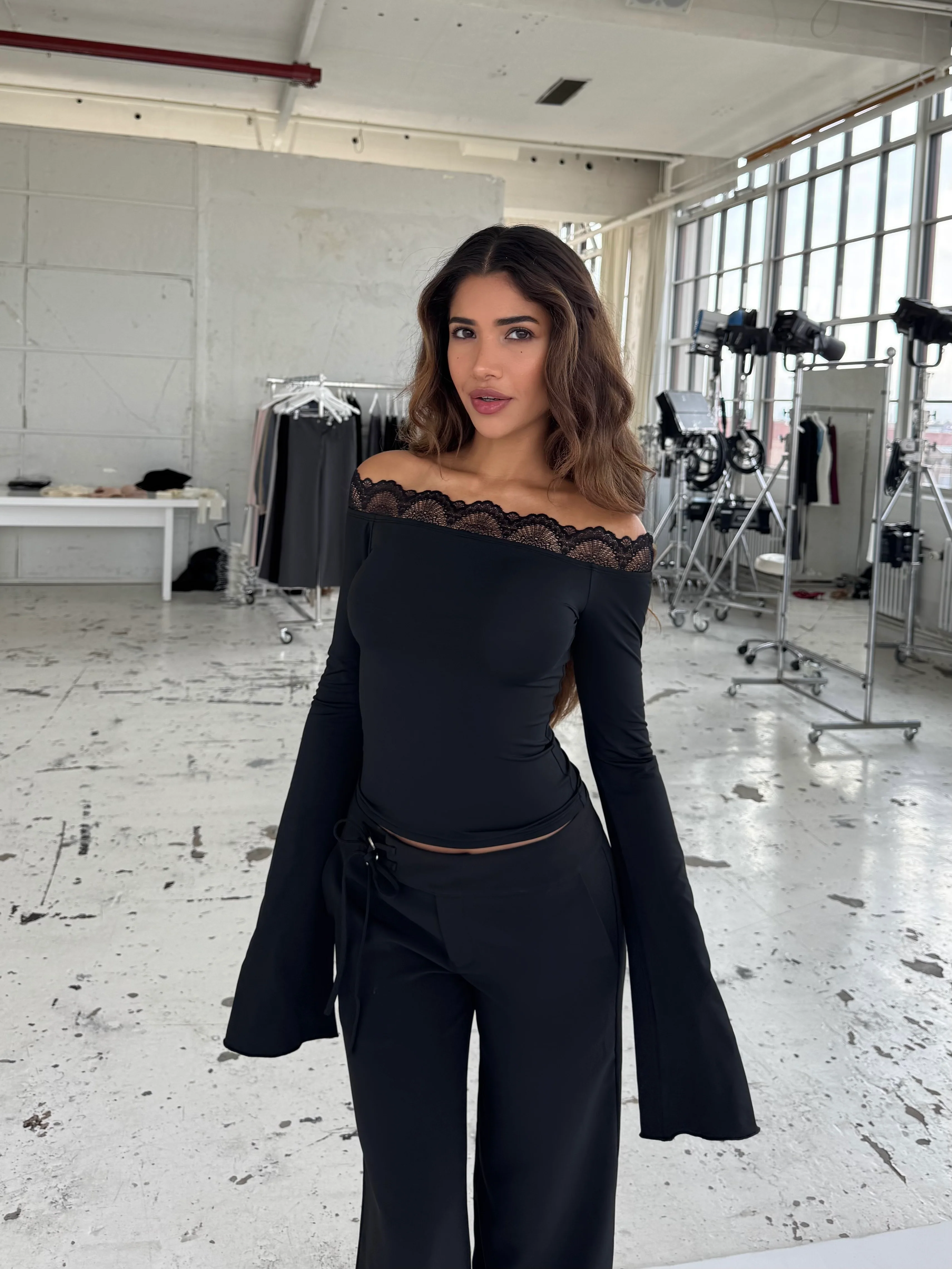 Bari Basic Lace Top – Black - Image 3