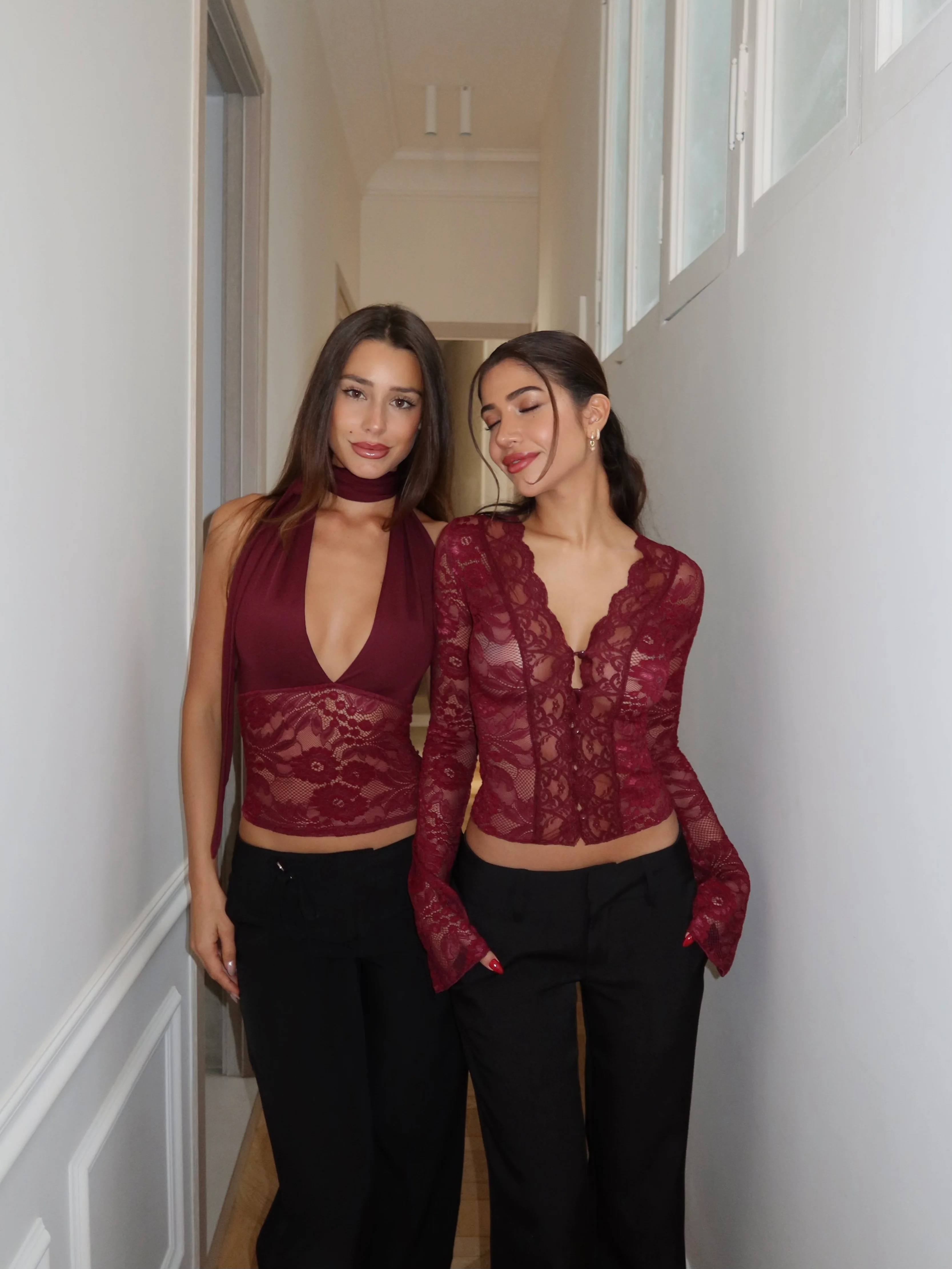 Pretty Luna lace top - Bordeaux  - Image 3