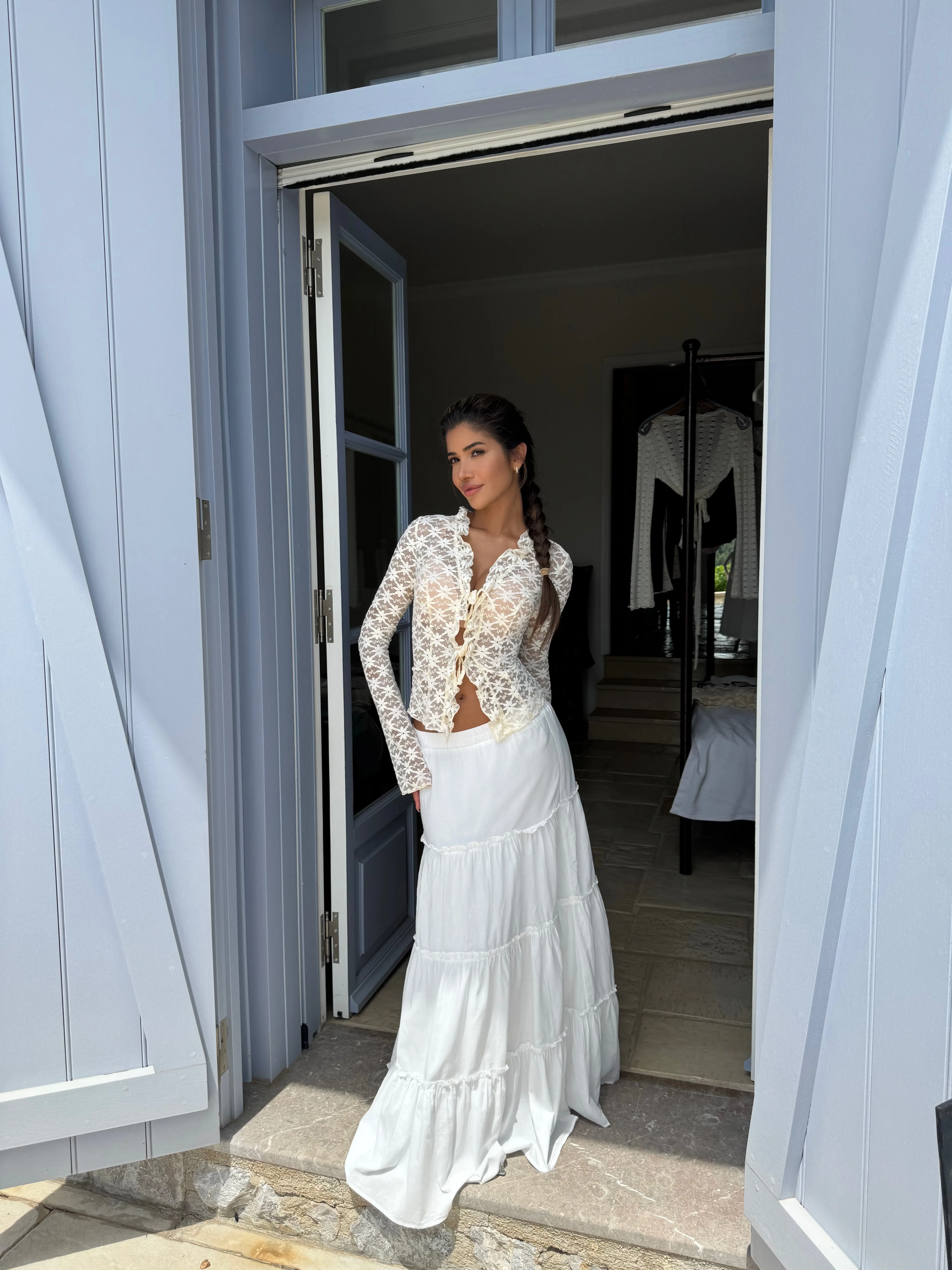 Thalia Trim lace top - cream  - Image 3