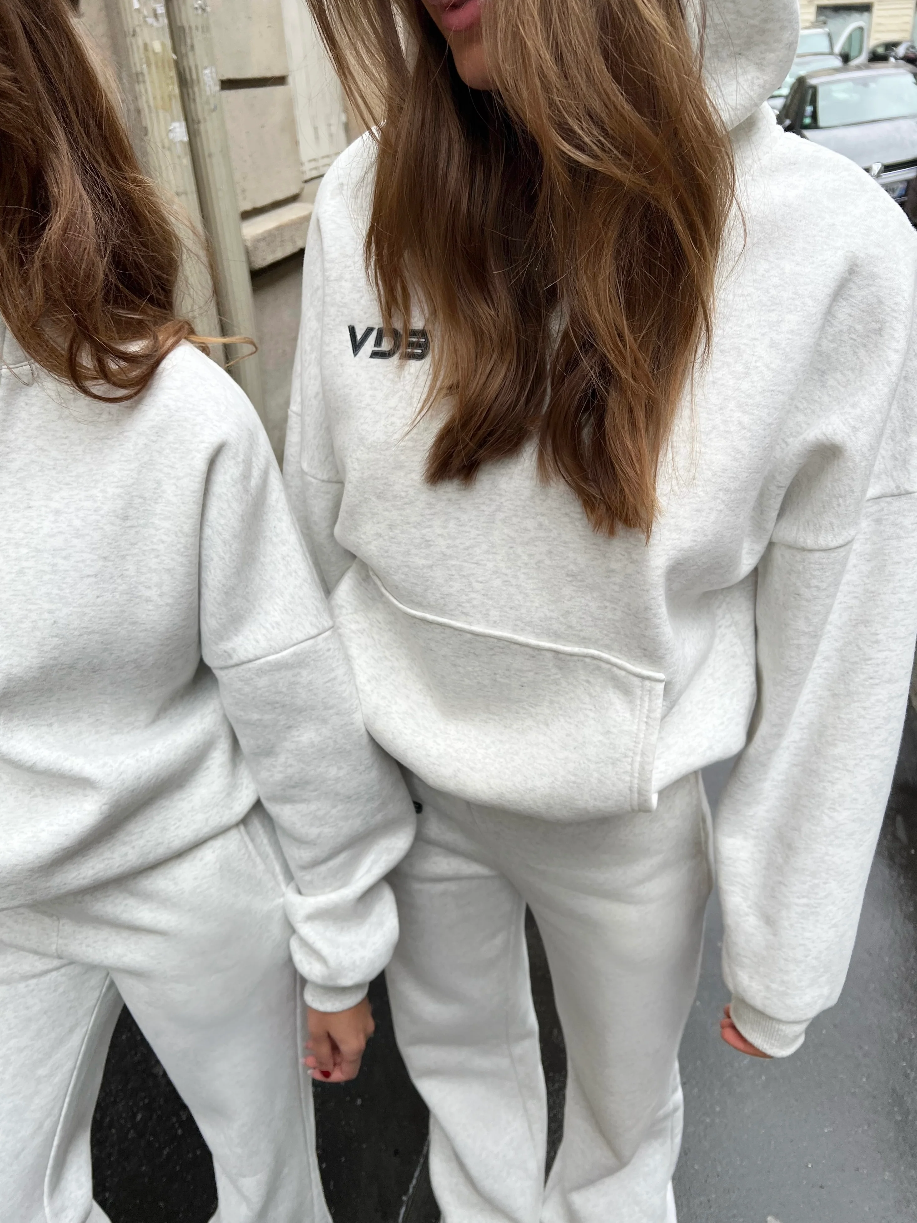VDB hoodie - white/grey mottled - Image 6