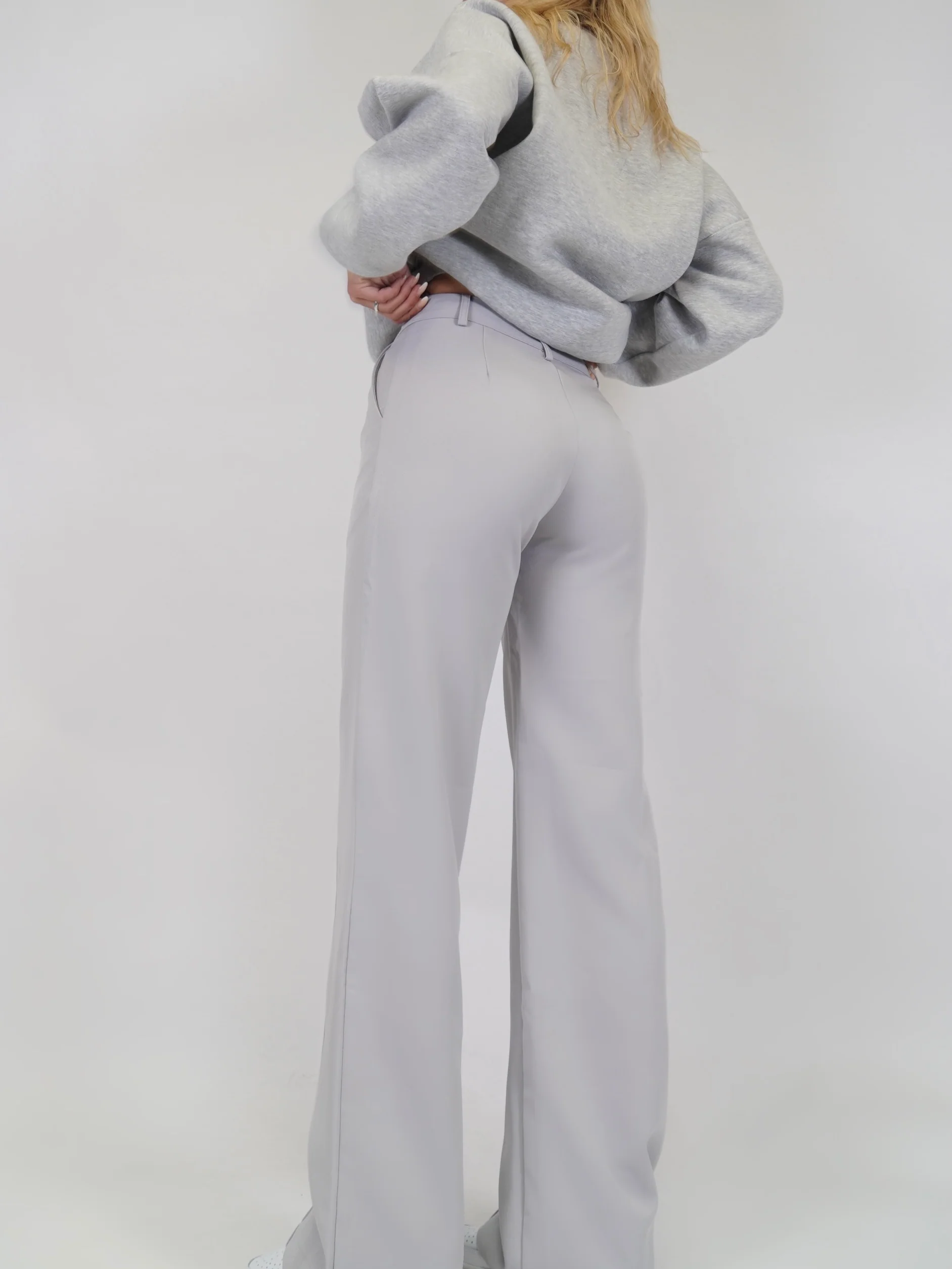 Vera Wide trousers - light silver grey - Image 2